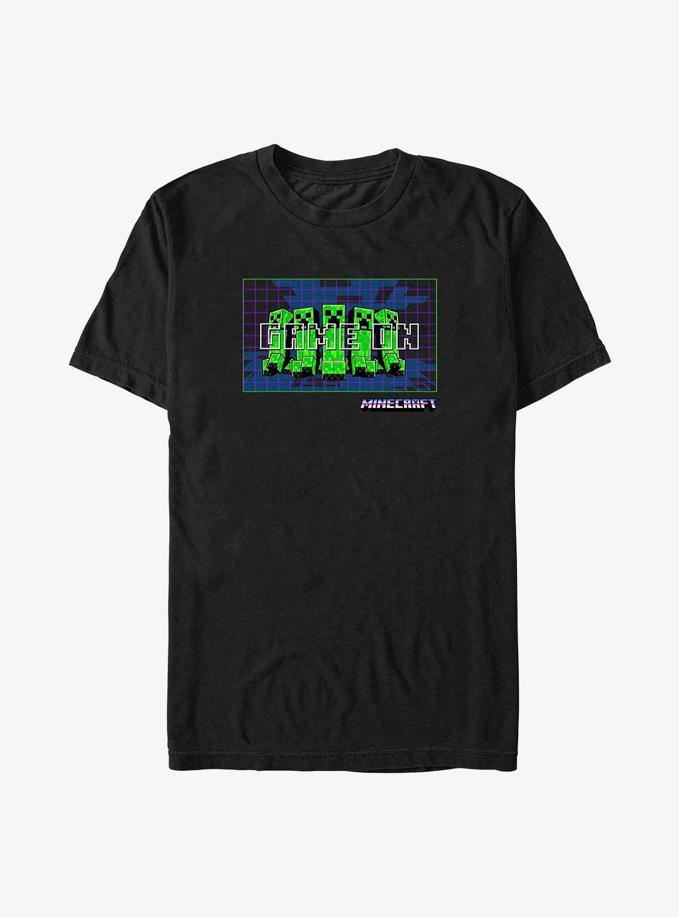 Minecraft Game On Creeper T-Shirt, BLACK, hi-res