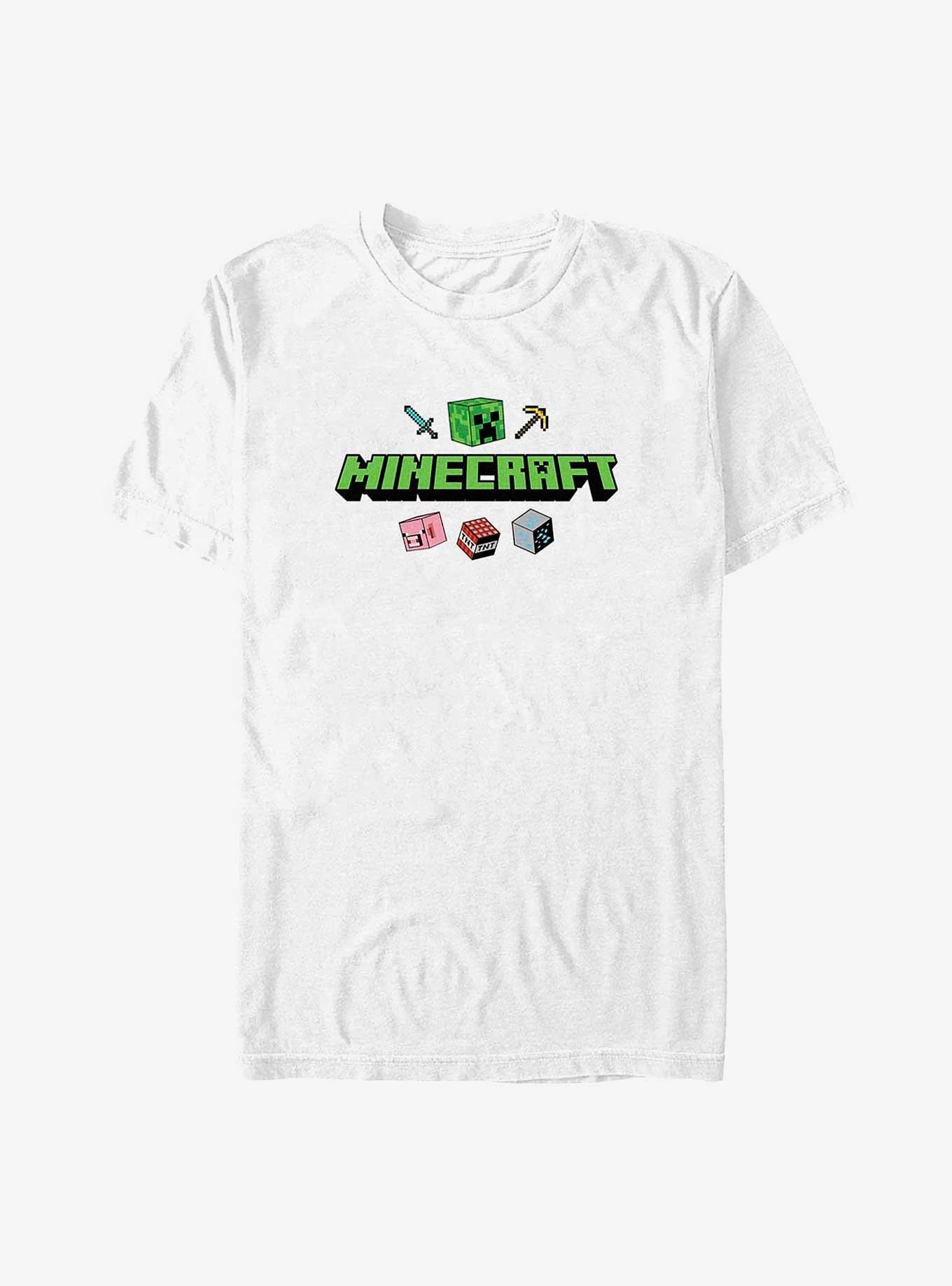 Minecraft Logo T-Shirt, WHITE, hi-res