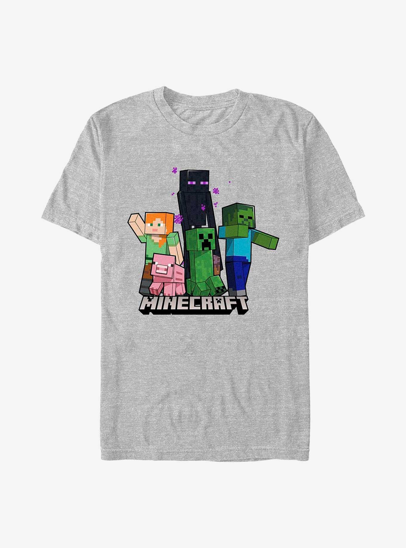 Minecraft Mob Crew T-Shirt, ATH HTR, hi-res