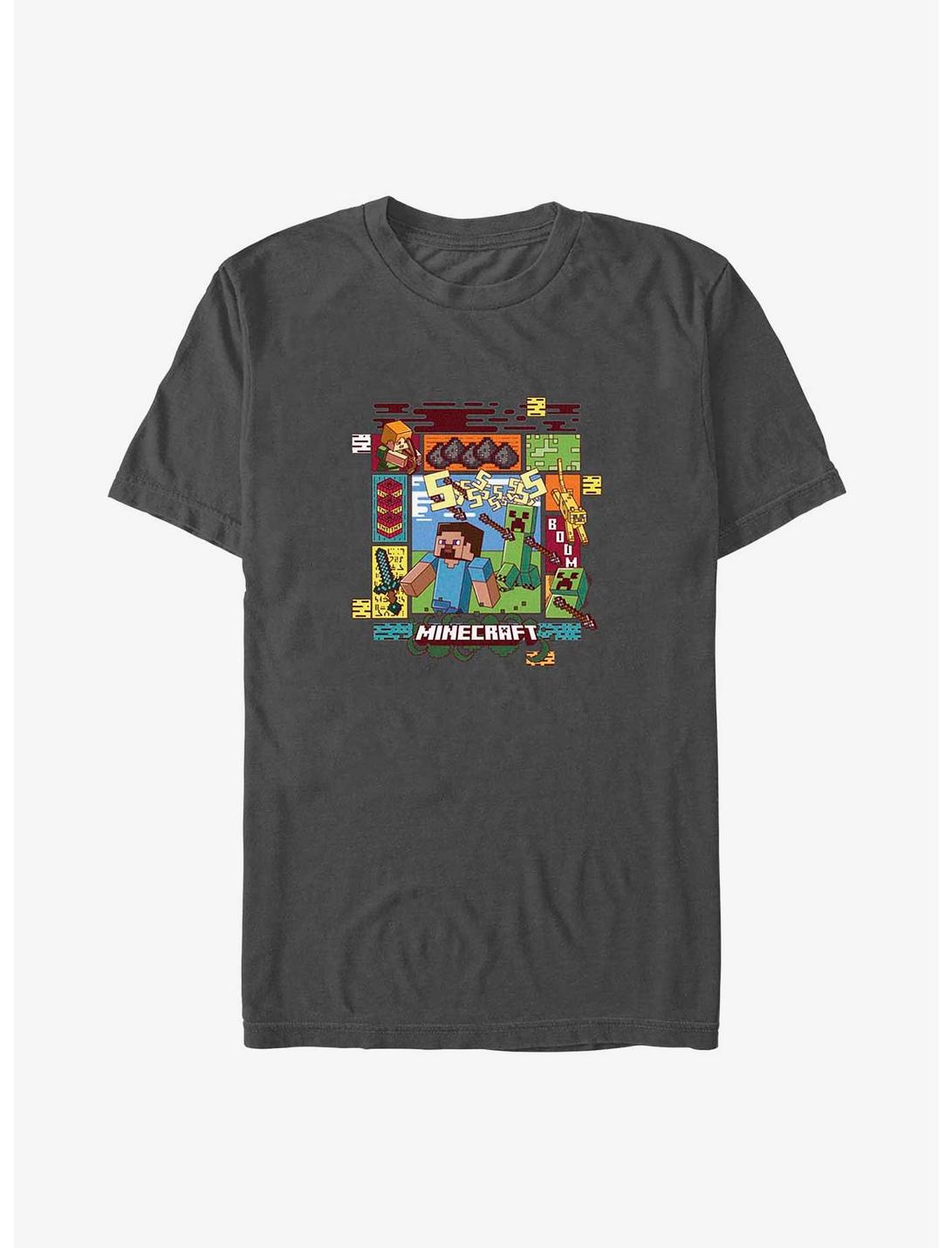 Minecraft Montage T-Shirt, CHARCOAL, hi-res