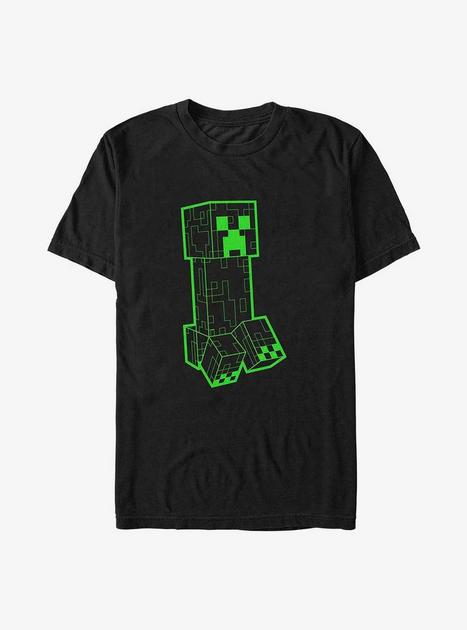 Minecraft Neon Creeper T-Shirt - BLACK | Hot Topic