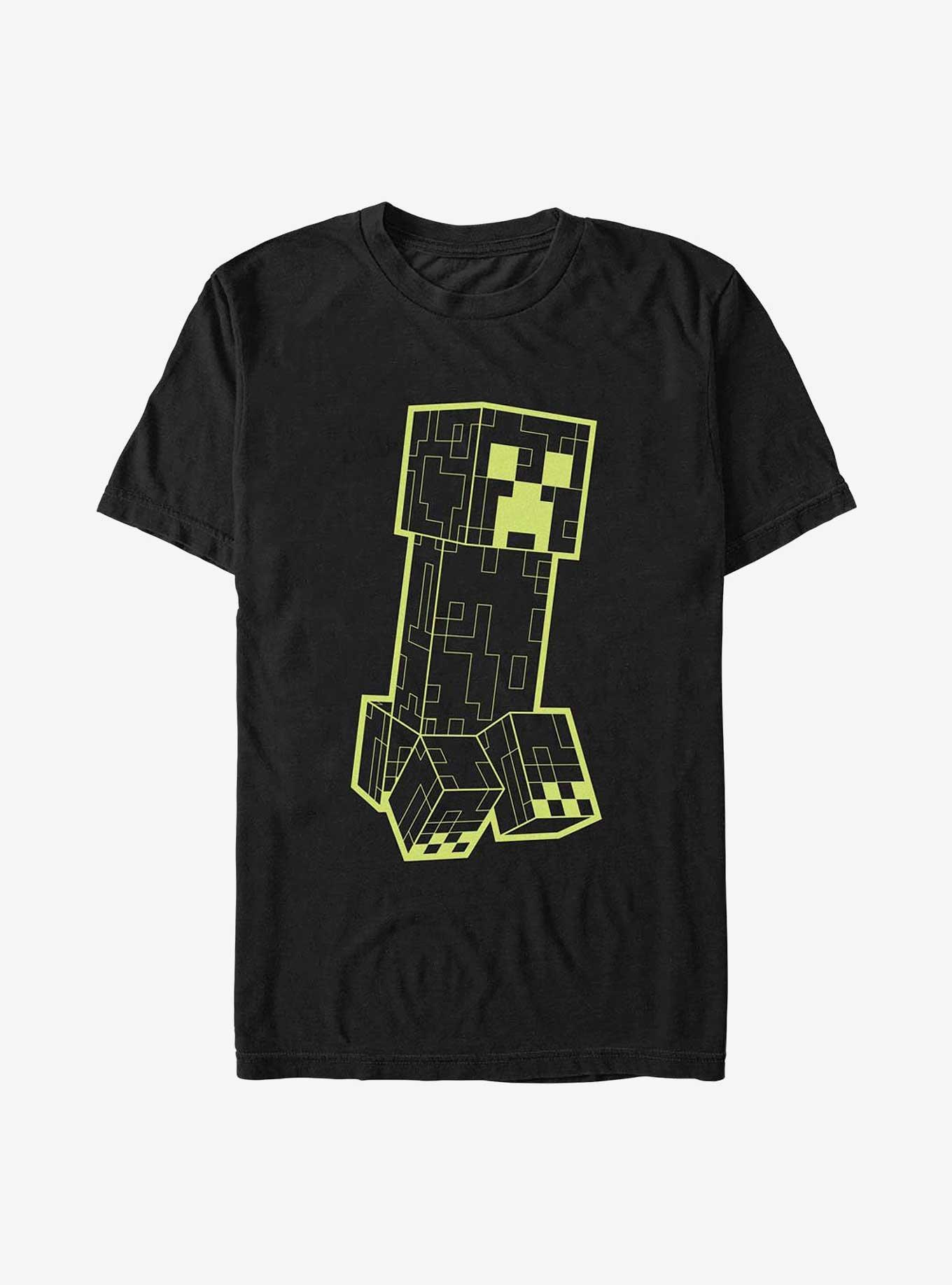 Minecraft Neon Creeper TShirt BLACK Hot Topic