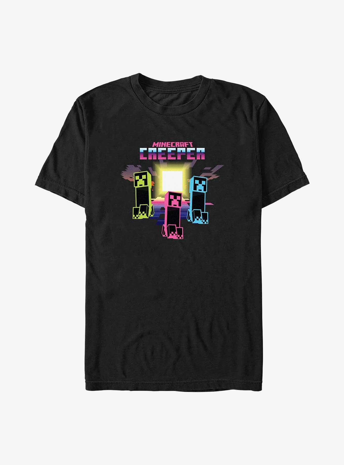 Minecraft Neon Creepers Ascended T-Shirt, BLACK, hi-res