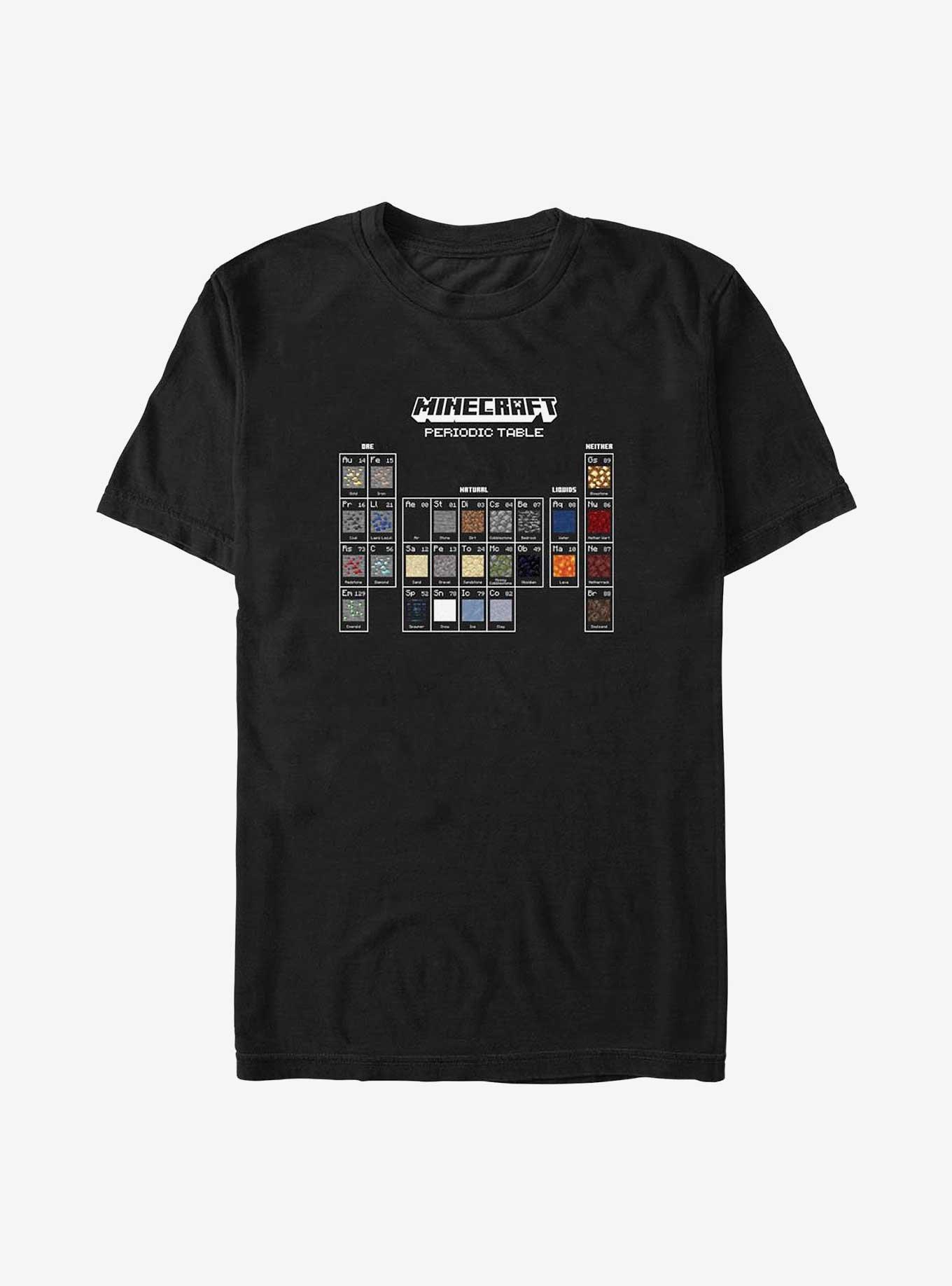 Minecraft Periodic Elements T-Shirt, BLACK, hi-res