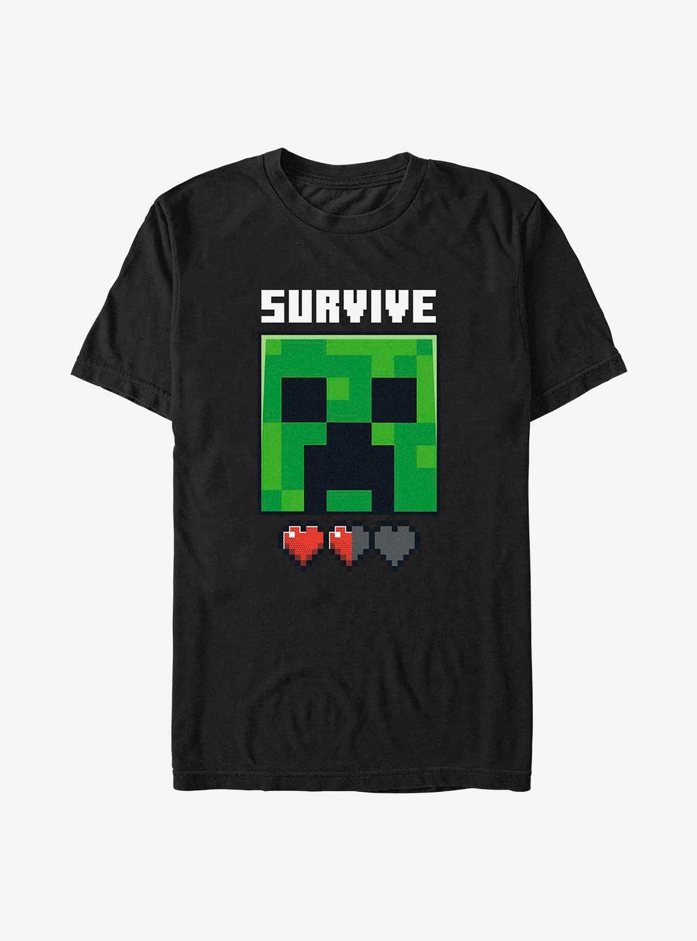 Minecraft Survive T-Shirt, BLACK, hi-res