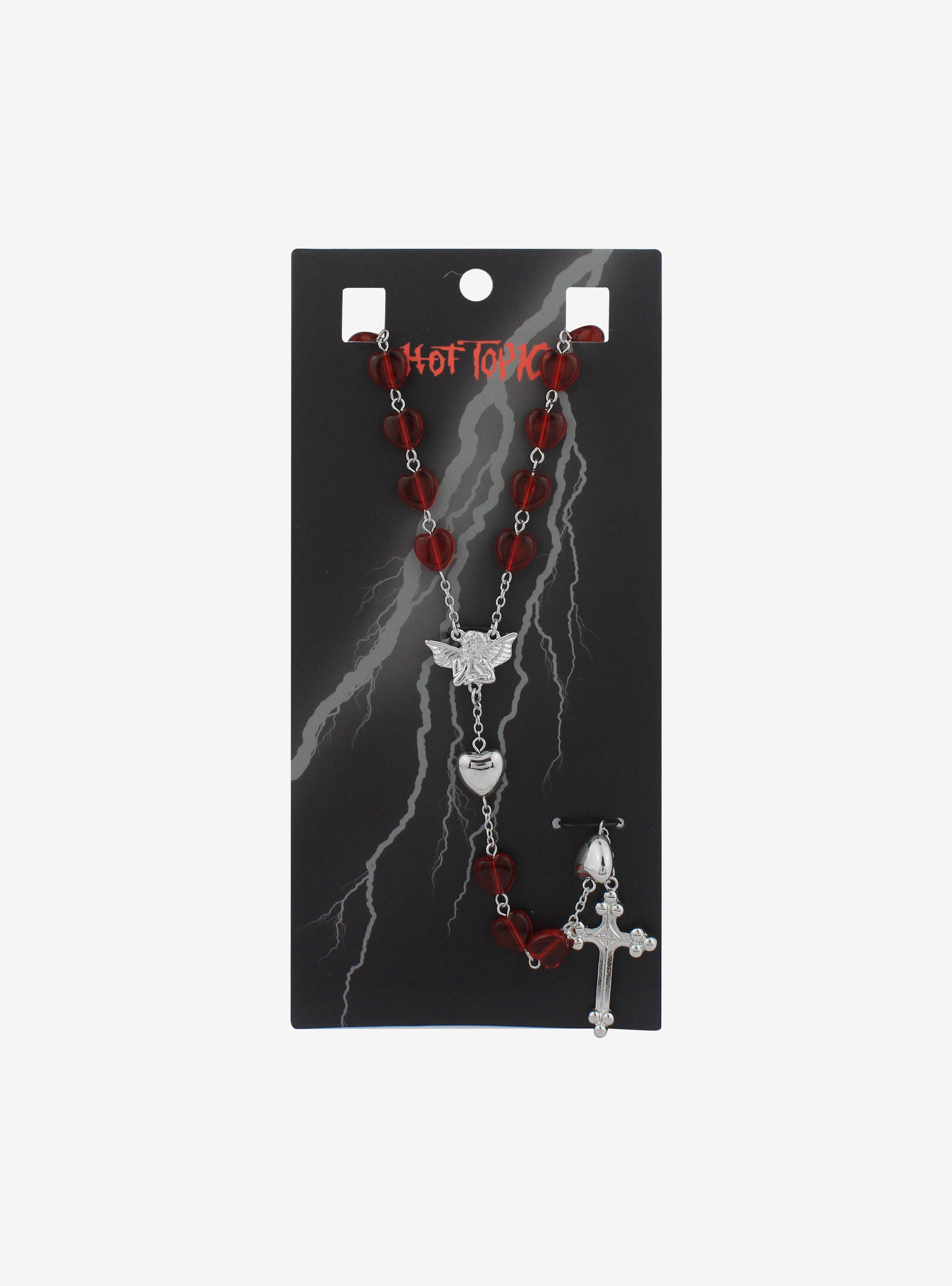 Angel Heart Rosary Necklace