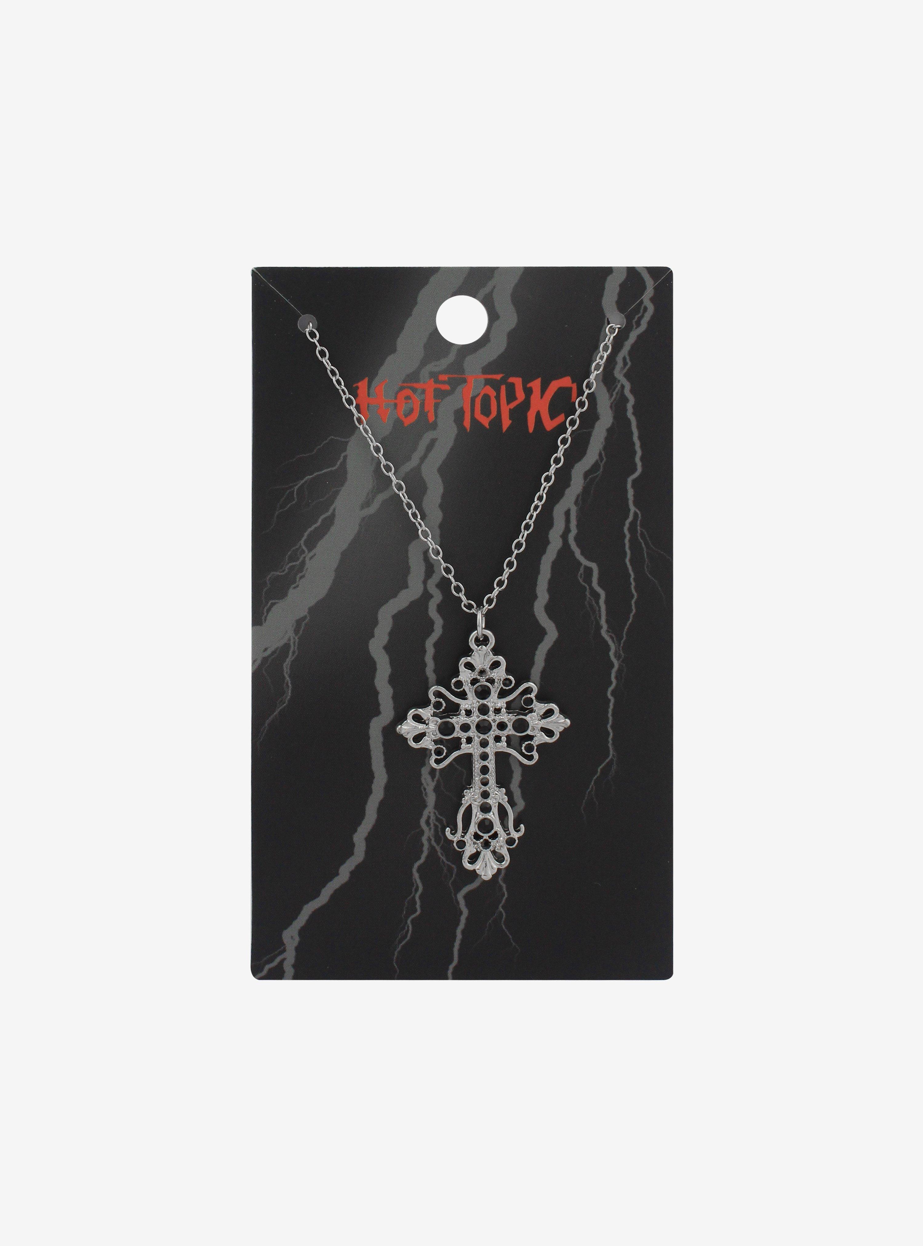 Ornate Cross Pendant Necklace, , hi-res