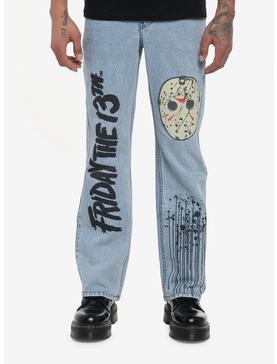 Friday The 13th Jason Voorhees Mask Straight Leg Jeans, , hi-res