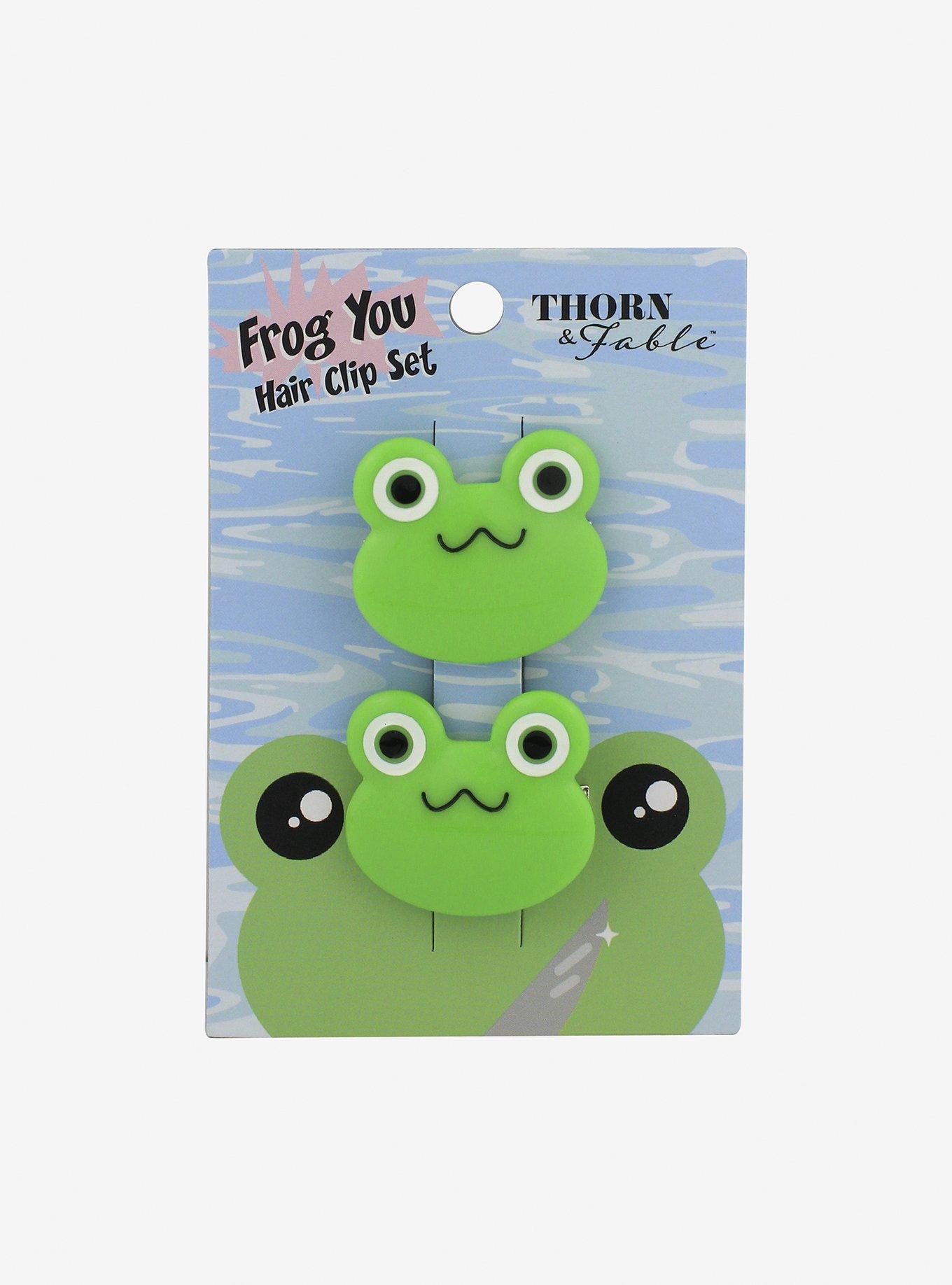Figural Frog Hair Clip Set Hot Topic