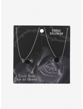 Black Rose Ring Best Friend Necklace Set, , hi-res