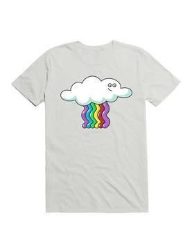 Kawaii clouds and rainbows pattern T-Shirt, , hi-res