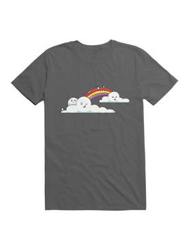 Kawaii Clouds Pattern T-Shirt, , hi-res