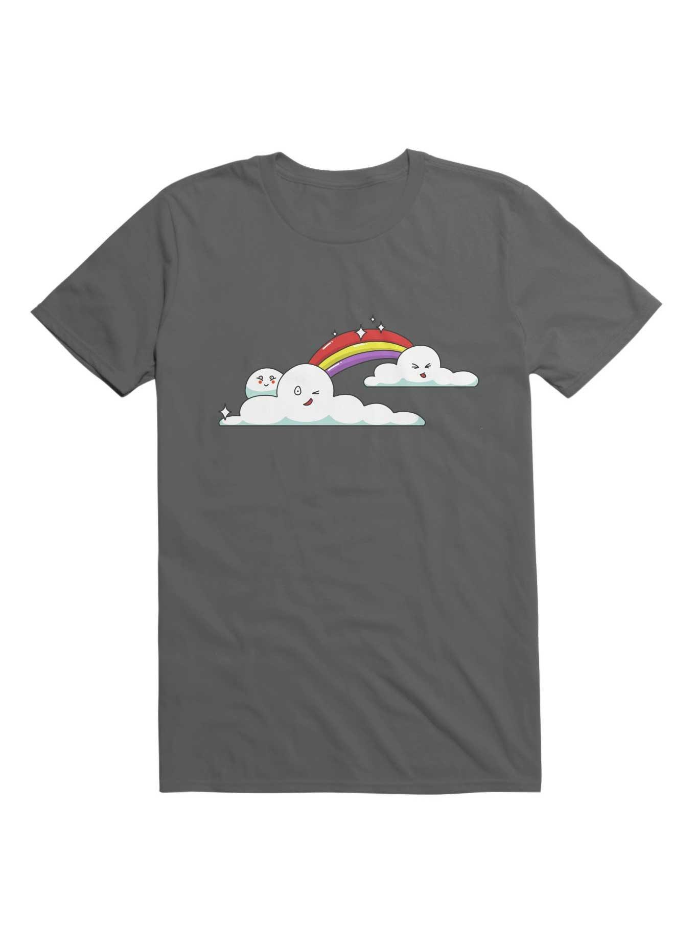 Kawaii Clouds Pattern T-Shirt, , hi-res