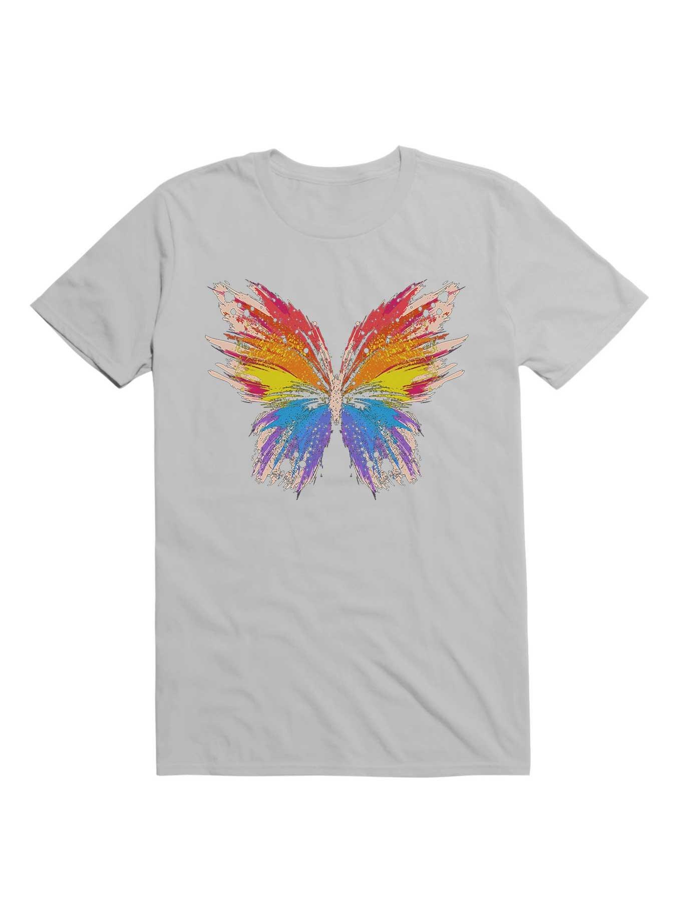 Kawaii Cute Butterfly T-Shirt, ICE GREY, hi-res