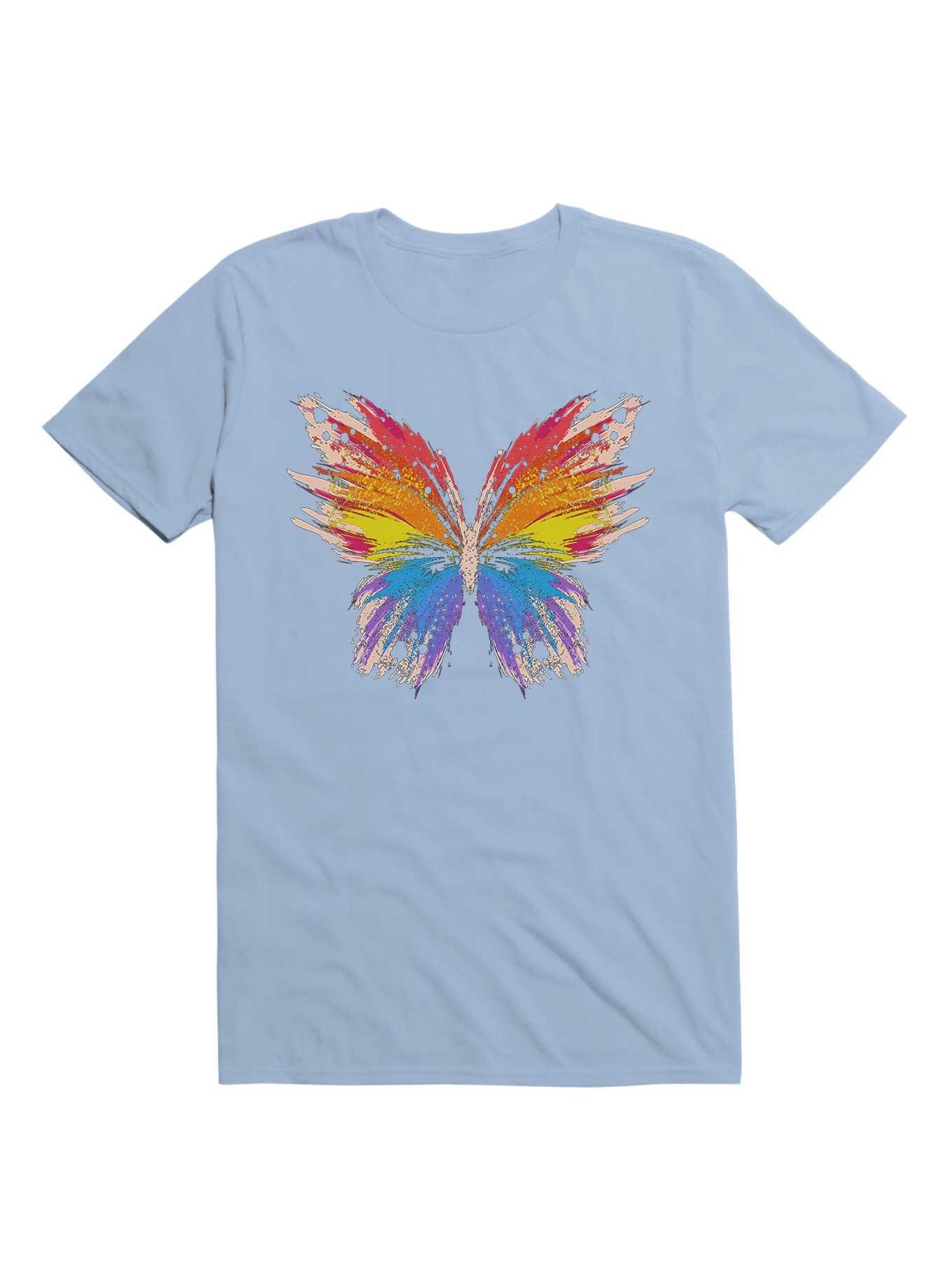 Kawaii Cute Butterfly T-Shirt, LIGHT BLUE, hi-res