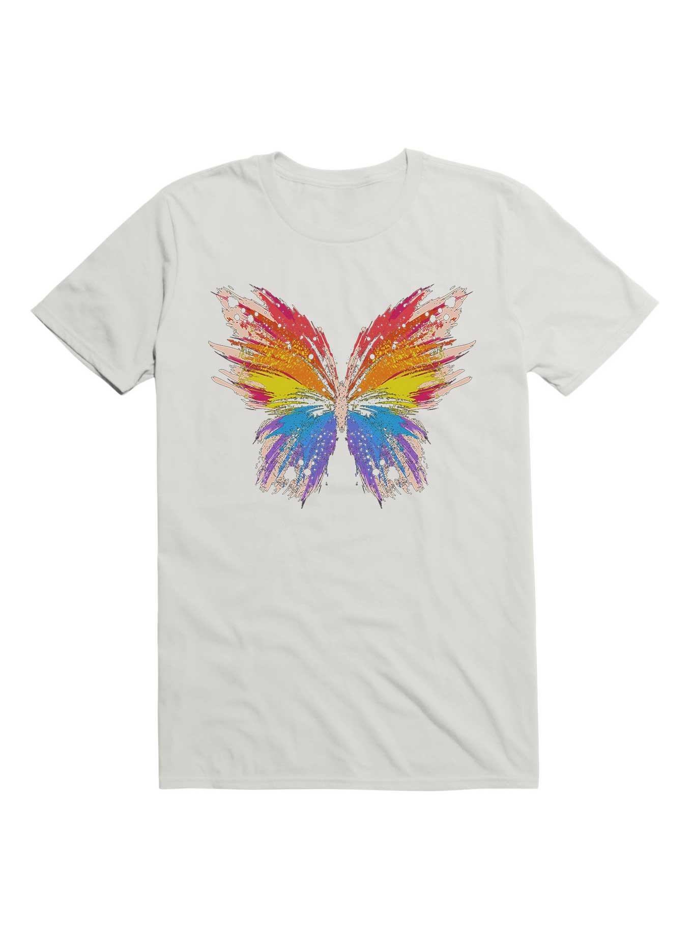 Kawaii Cute Butterfly T-Shirt, WHITE, hi-res