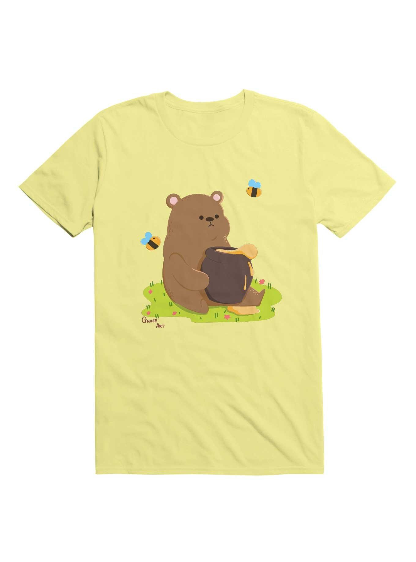 Kawaii Honey Bear and Bees T-Shirt, , hi-res