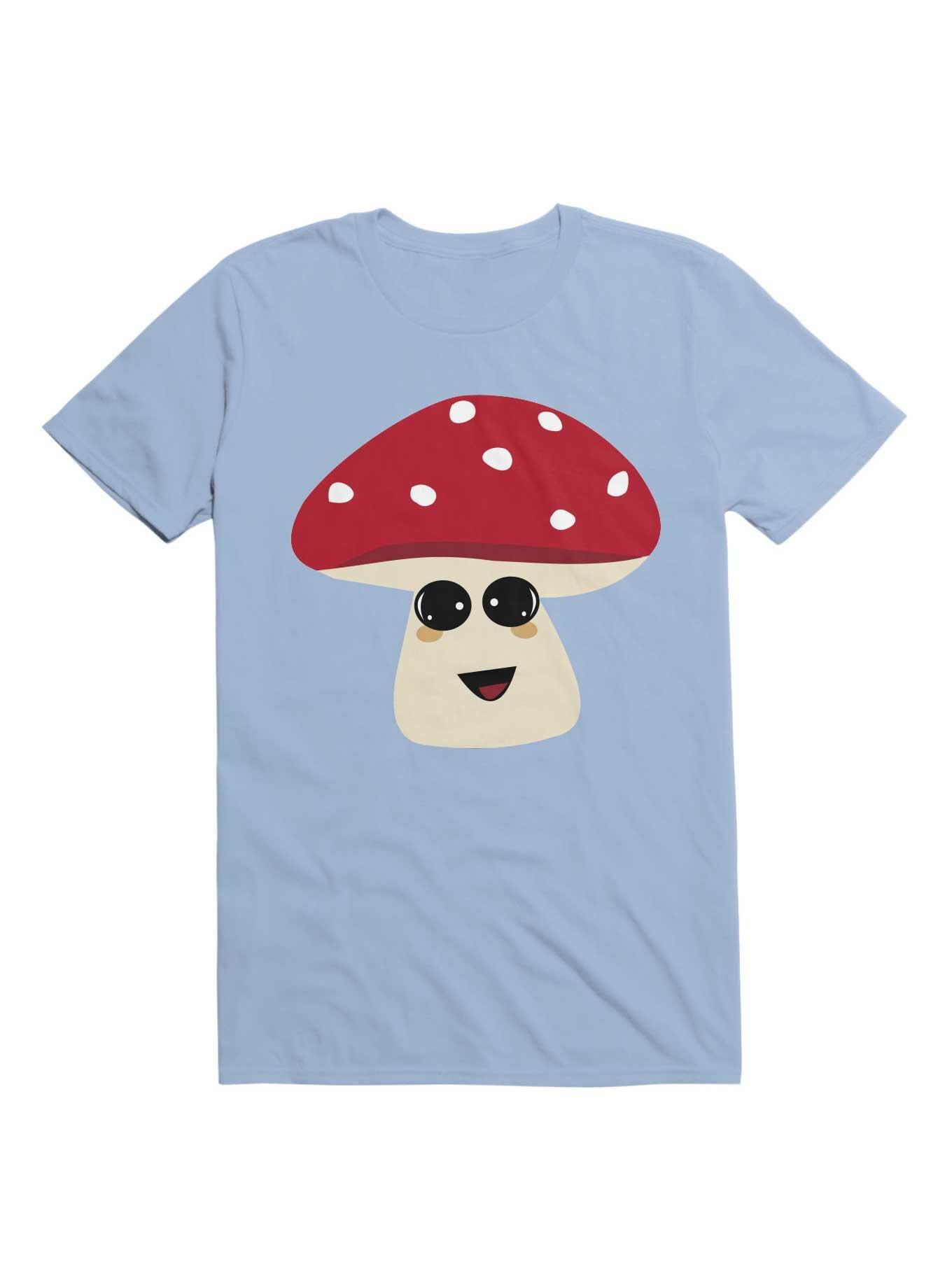 Kawaii Mushroom T-Shirt, LIGHT BLUE, hi-res