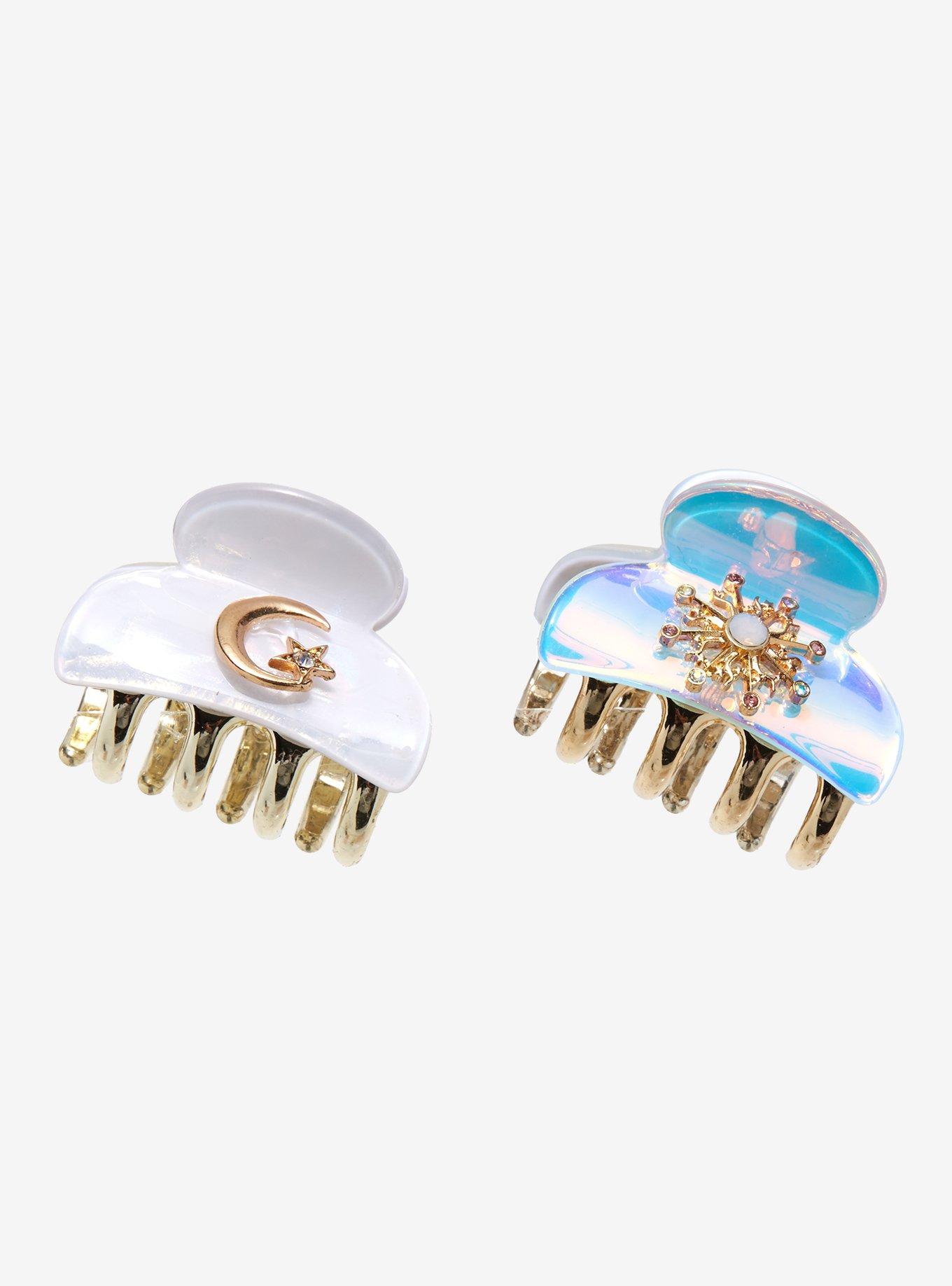 Iridescent Celestial Mini Claw Hair Clip Set, , hi-res