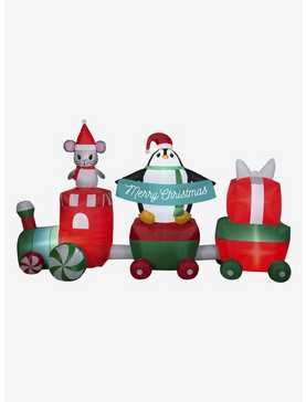 Airblown Christmas Train Scene, , hi-res