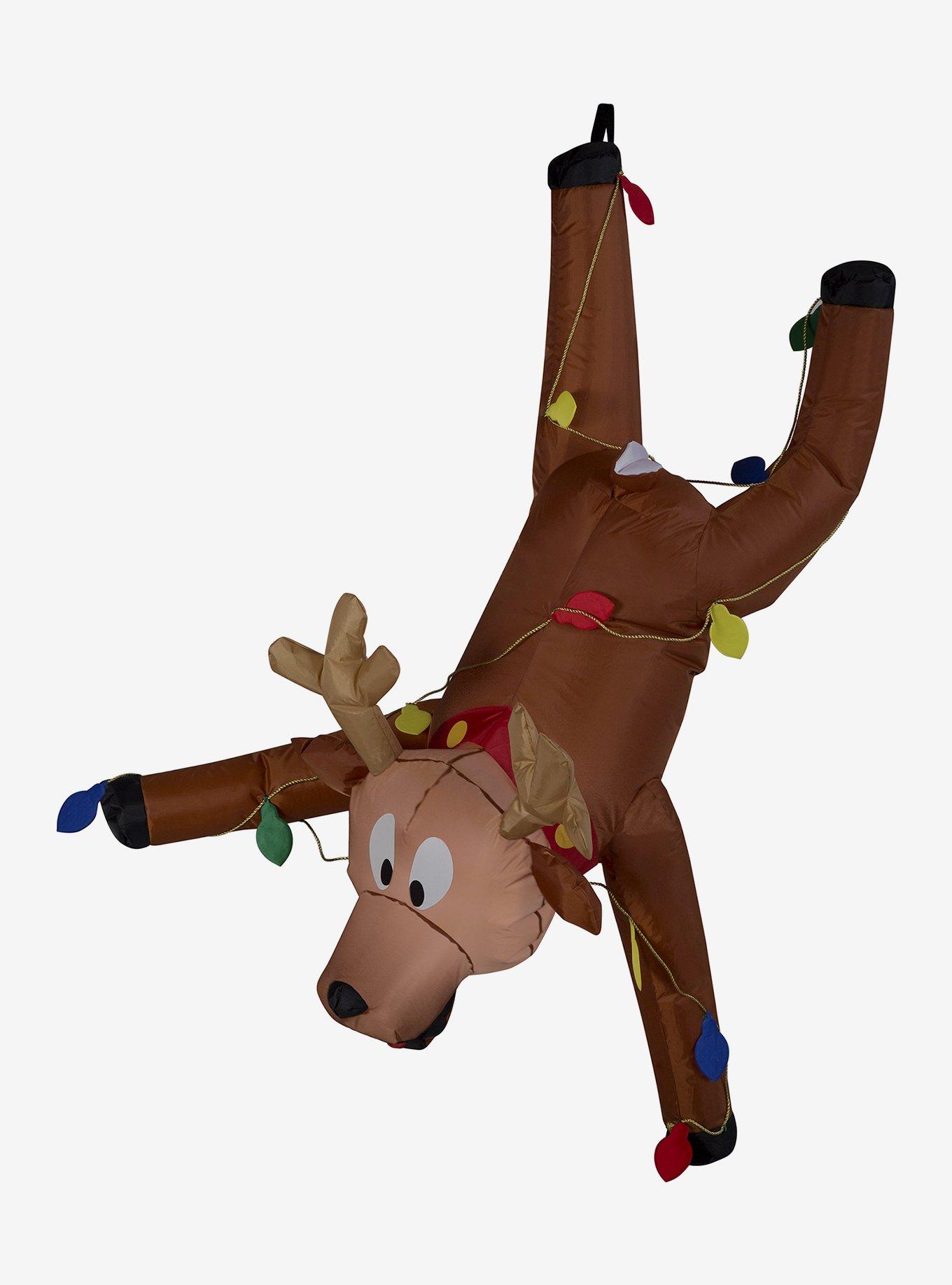 Airblown Gutter Hanging Reindeer, , hi-res