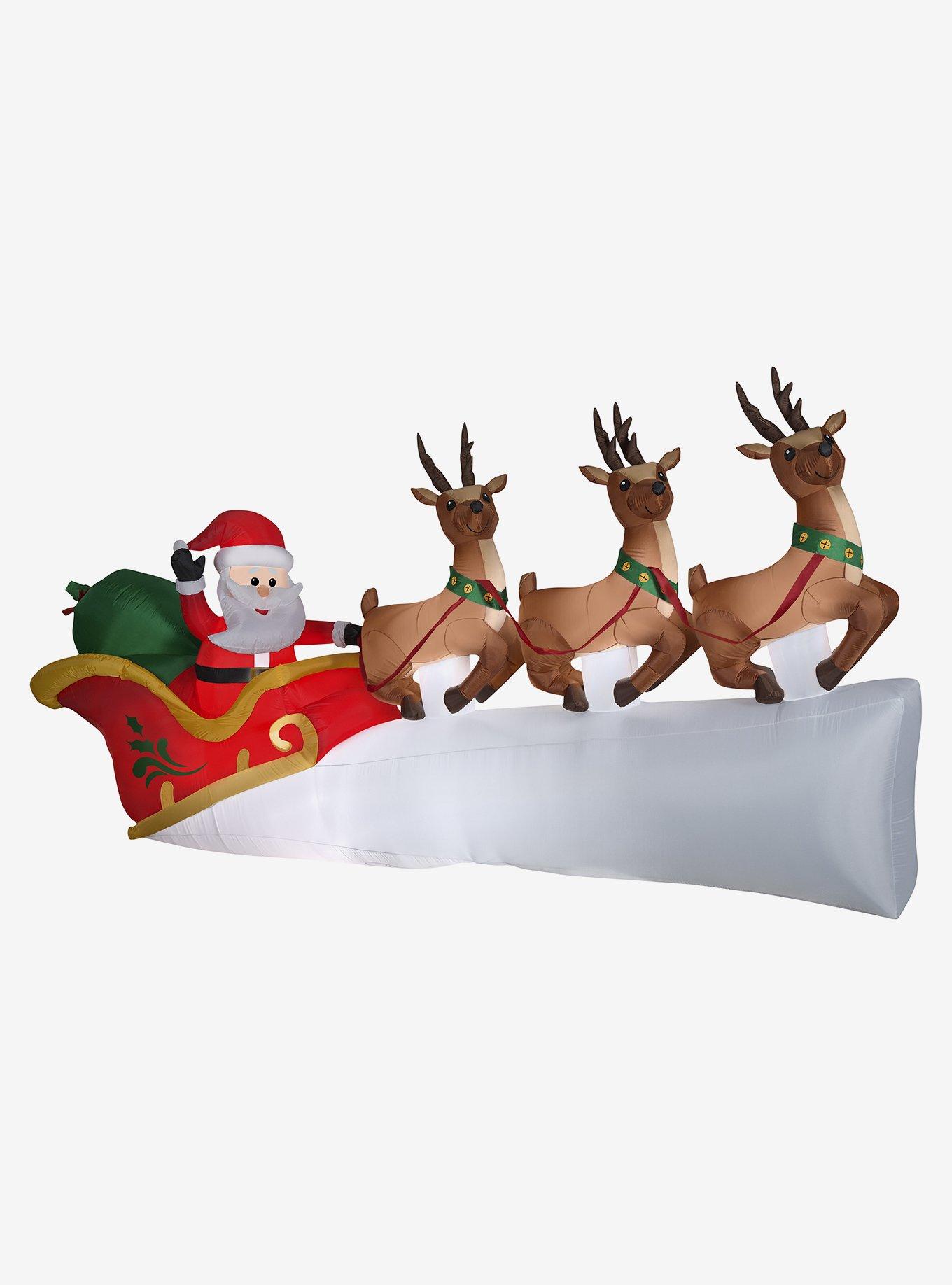 Airblown Inflatable Santa's Flying Sleigh, , hi-res