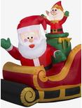 Airblown Inflatable Santa And Elf In Sleigh, , hi-res