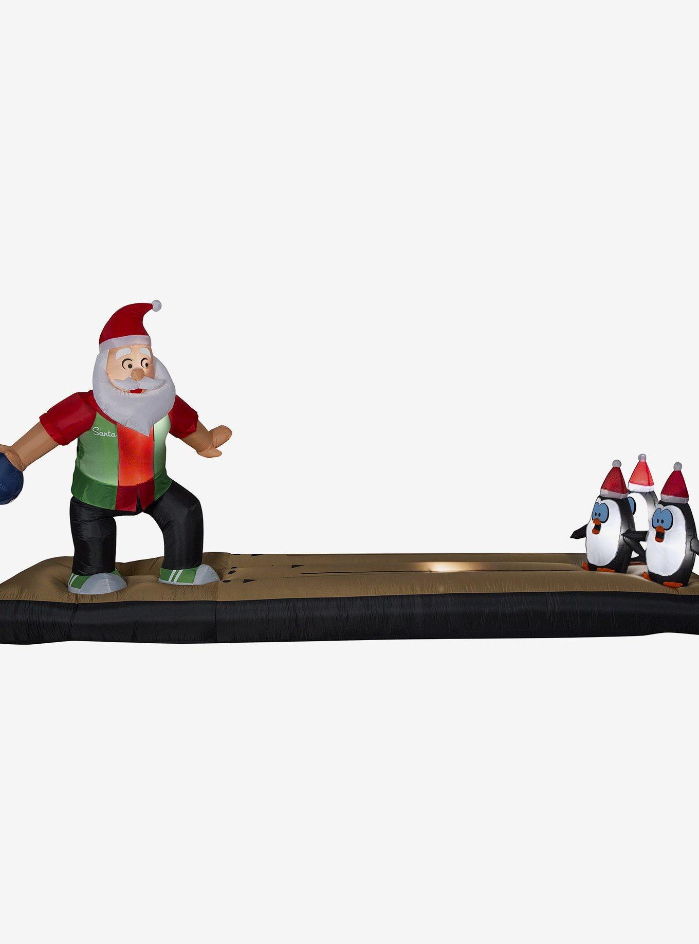 Airblown Santa Bowling Scene, , hi-res