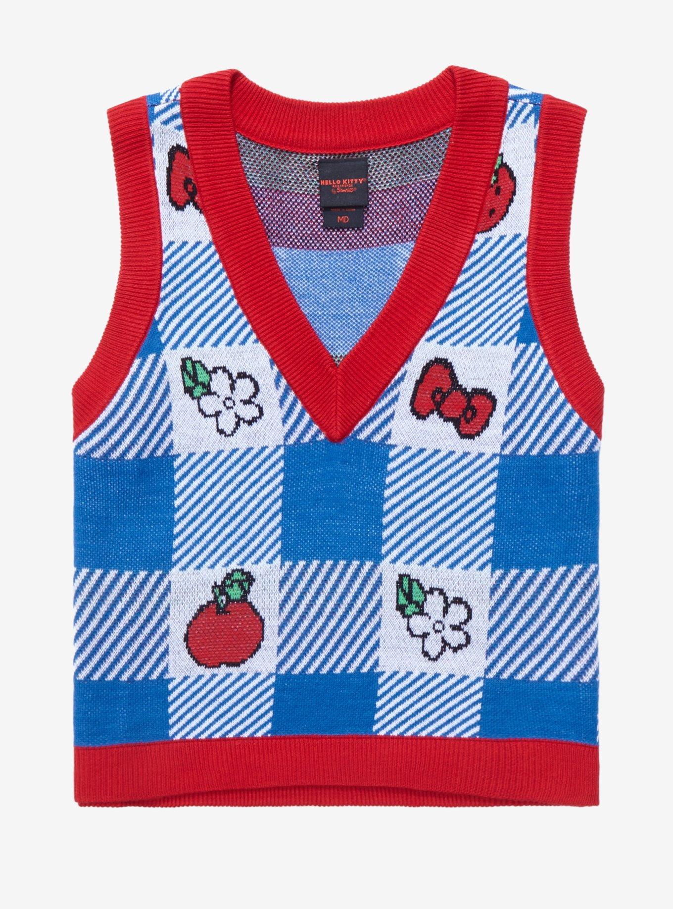 Hello Kitty And Friends Kawaii Icons Gingham Vest, MULTI, hi-res