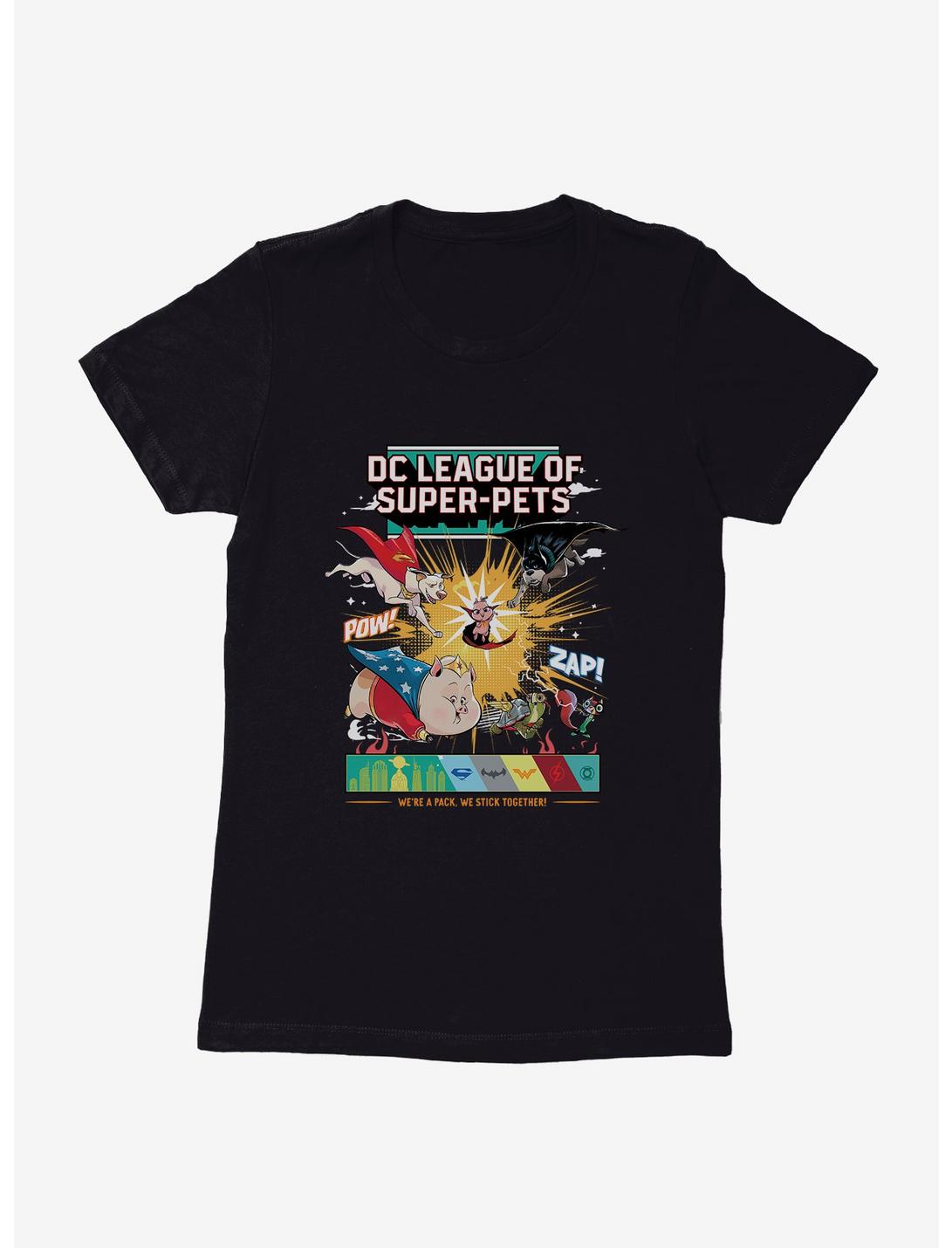 DC League of Super-Pets We Stick Together Comic Style Womens T-Shirt, , hi-res