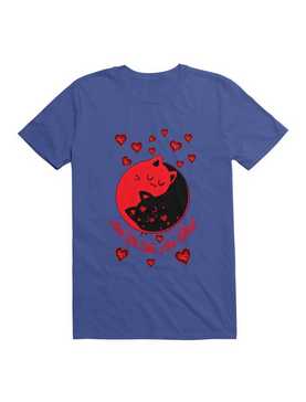 Kawaii Yin Yang Cute Cats T-Shirt, , hi-res