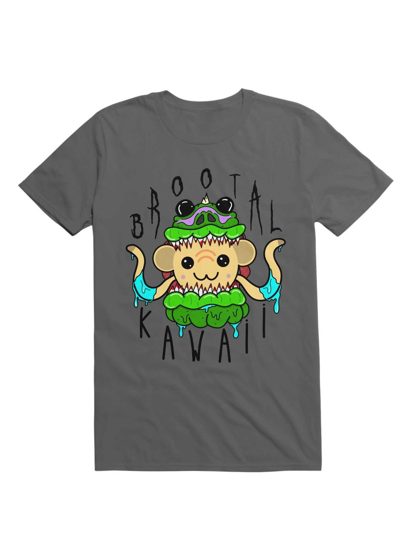 Kawaii Brootal Kawaii T-Shirt, CHARCOAL, hi-res