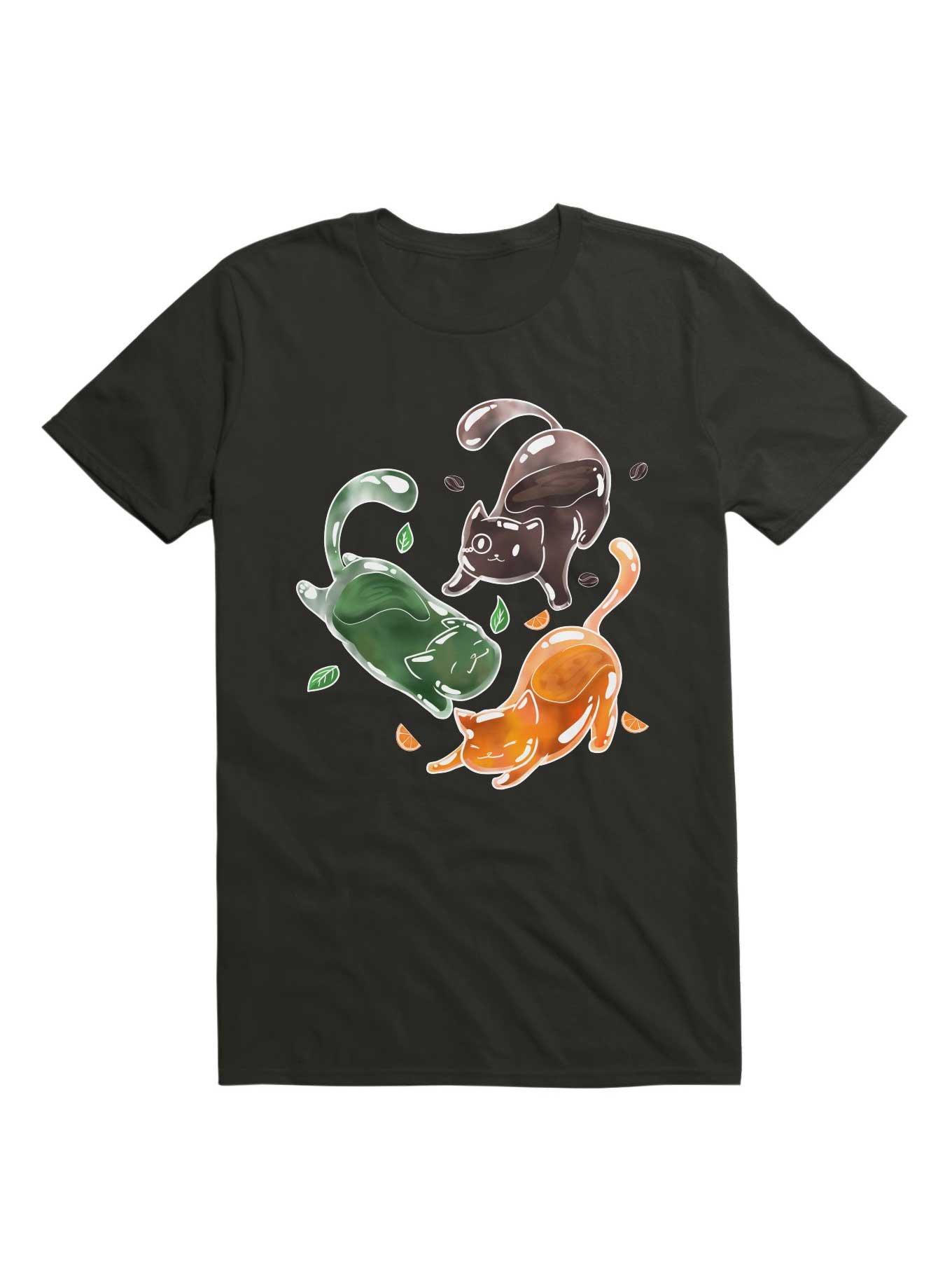 THRDLESS Kawaii Beverage Cats T-Shirt