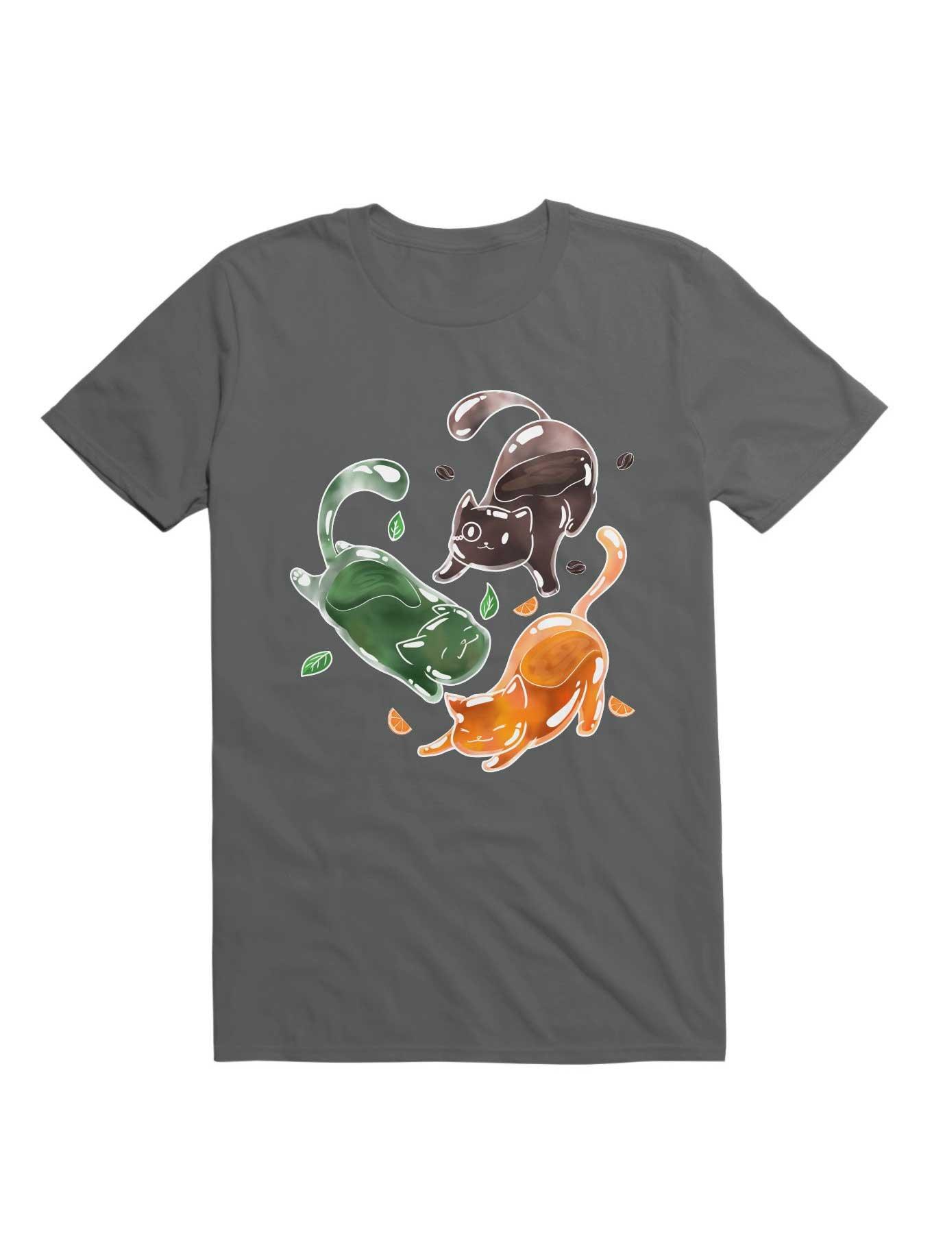 Kawaii Beverage Cats T-Shirt, , hi-res