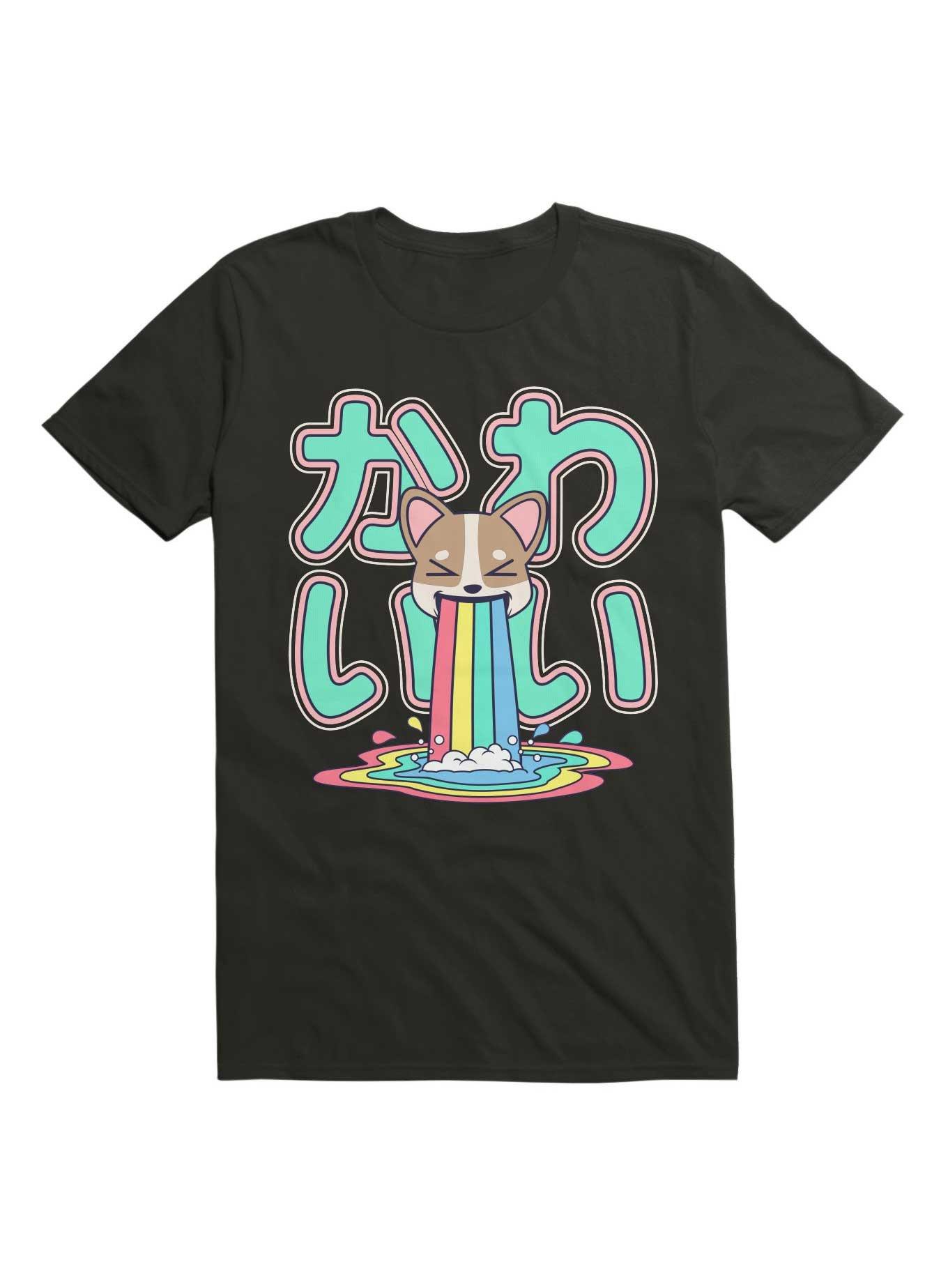 Kawaii Corgi Rainbow Puke T-Shirt