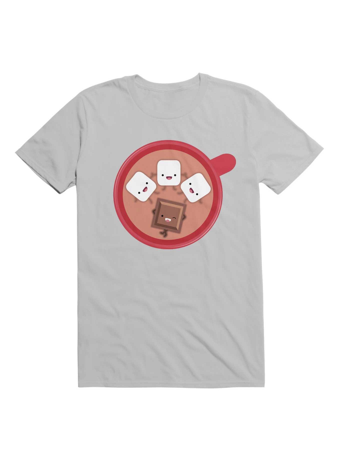 Kawaii Hot Chocolate Marshmallow Pool Party T-Shirt, , hi-res