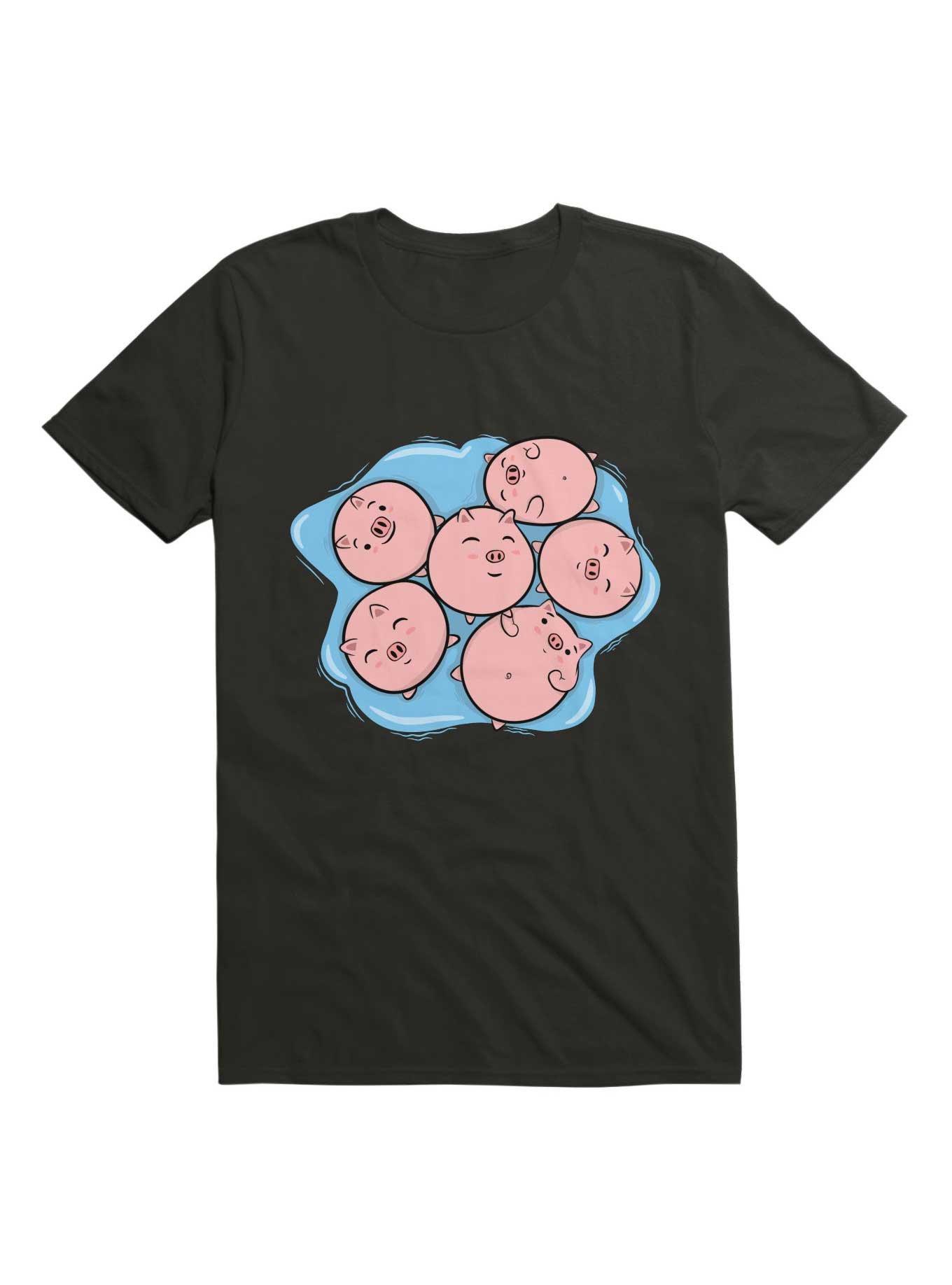 Kawaii Piggy Puddle T-Shirt, , hi-res