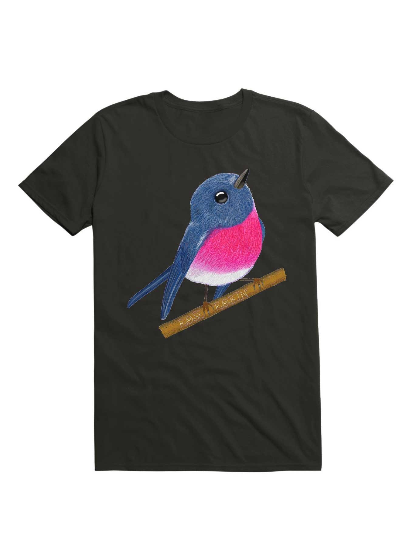 Kawaii Rose robin T-Shirt, , hi-res