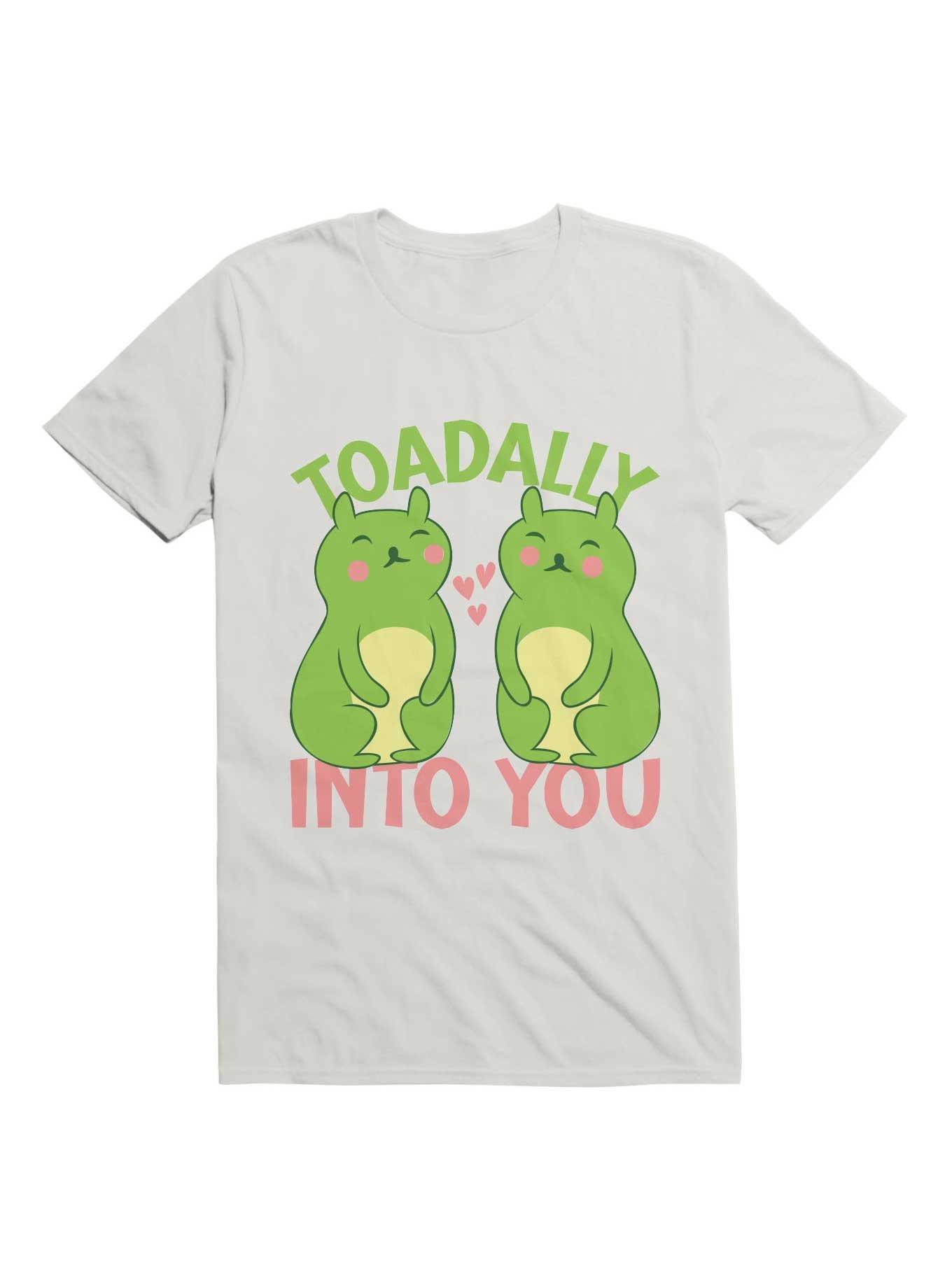 Kawaii Toadally Into You Funny Frog Valentine's Day Pun T-Shirt