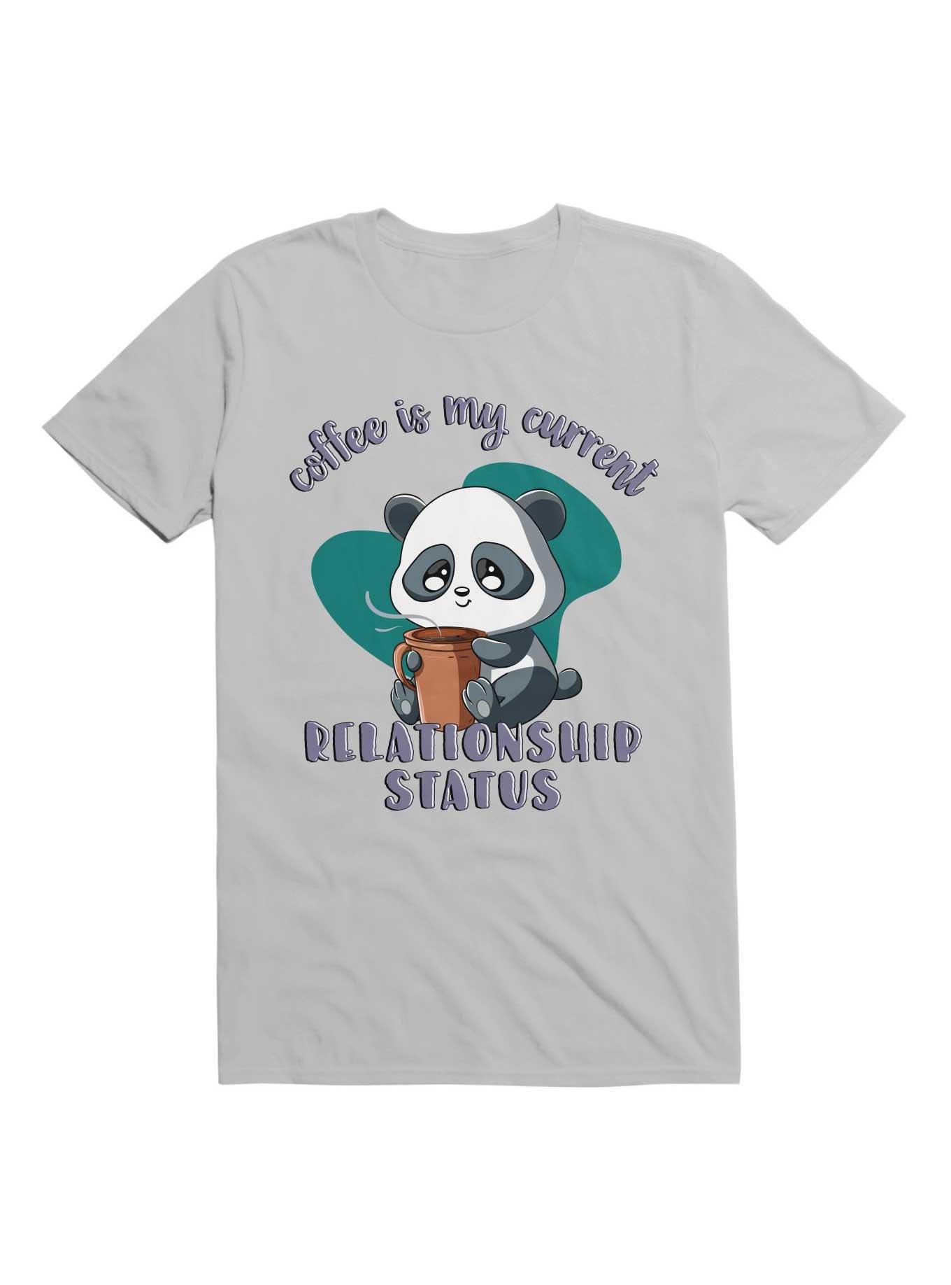 Kawaii Coffee is My Current Relationship Status T-Shirt, ICE GREY, hi-res