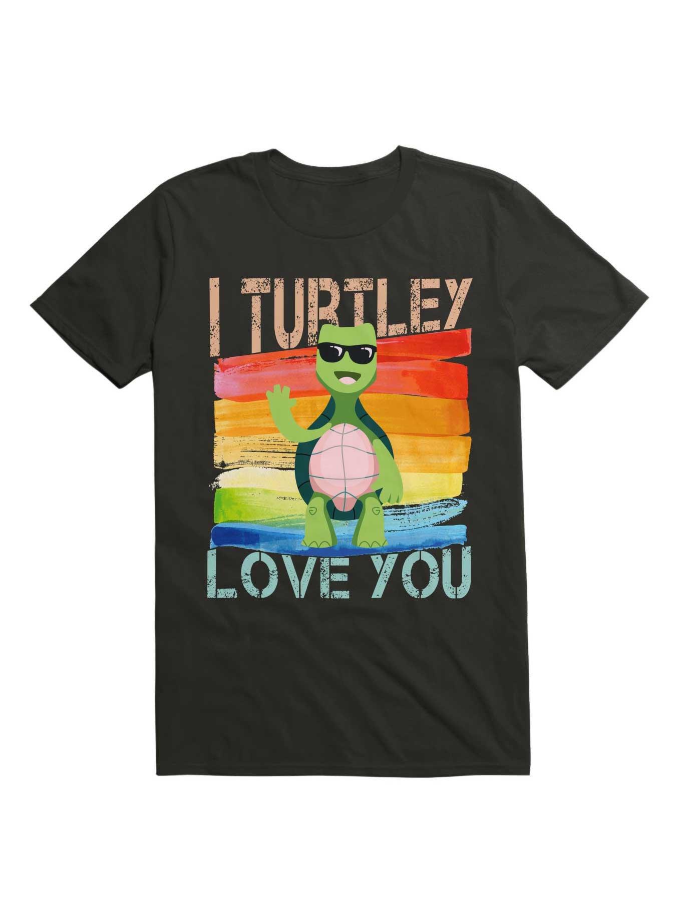 Kawaii I Turtley Love You T-Shirt, BLACK, hi-res
