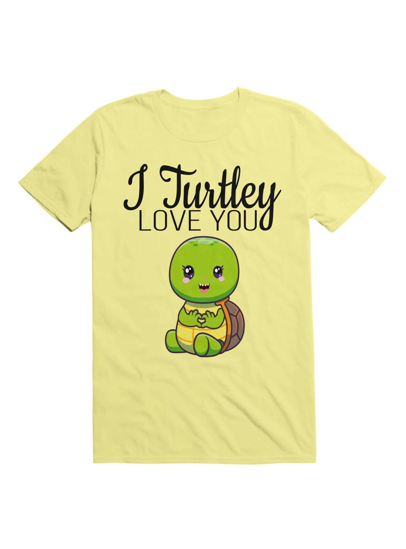 Kawaii I Turtley Love You, Cool Design For Turtle T-Shirt, , hi-res