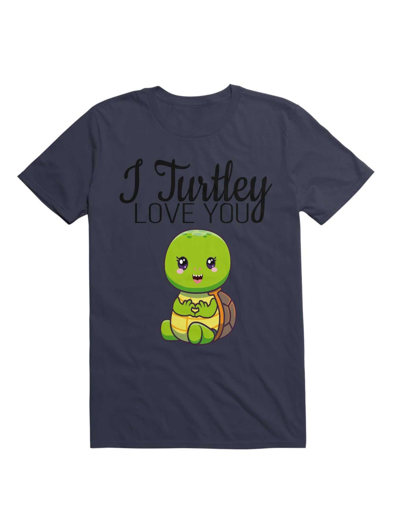 Kawaii I Turtley Love You, Cool Design For Turtle T-Shirt, , hi-res