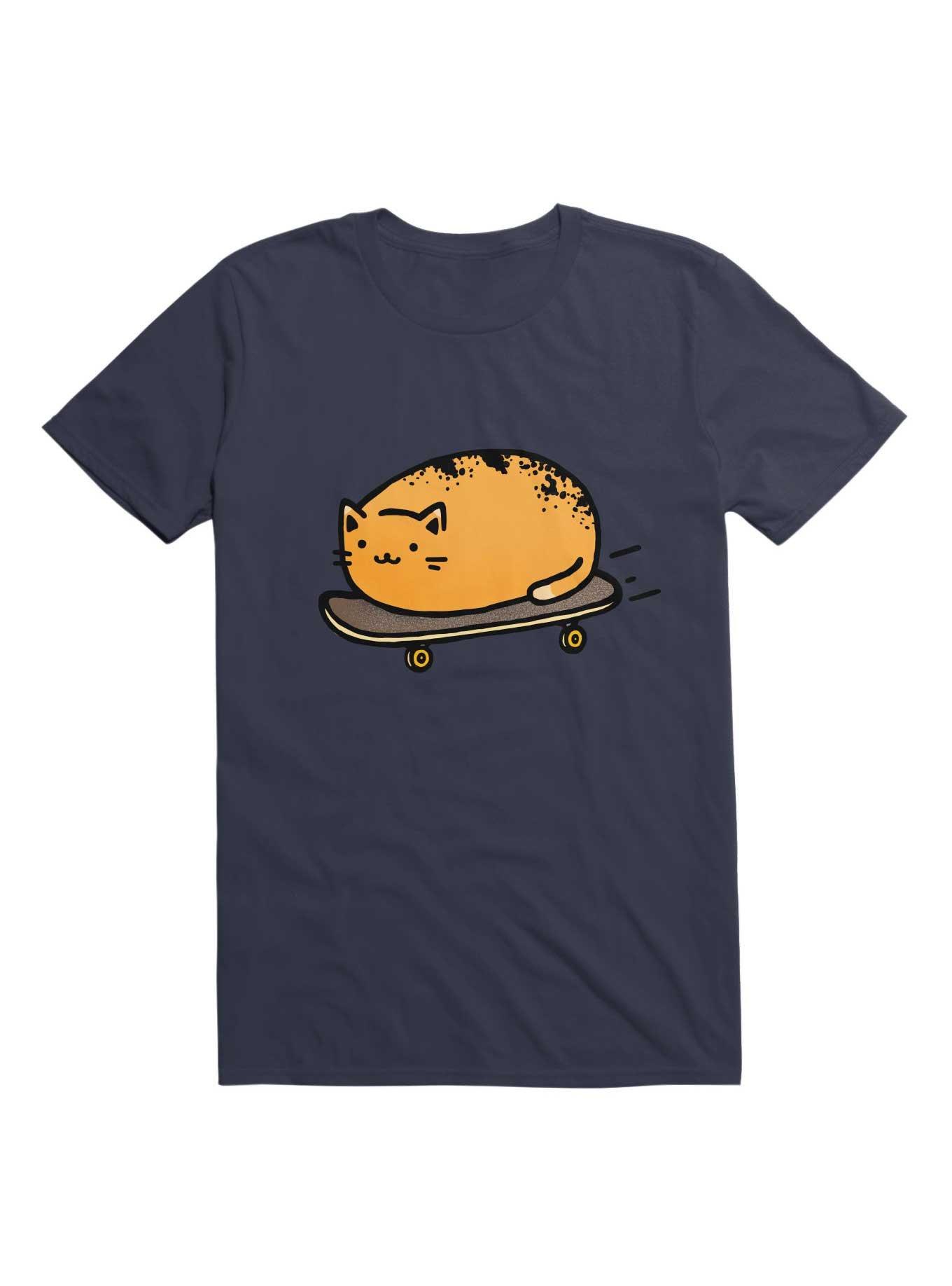 Kawaii Skateboarding Kitty Loaf T-Shirt, , hi-res
