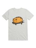 Kawaii Skateboarding Kitty Loaf T-Shirt, WHITE, hi-res