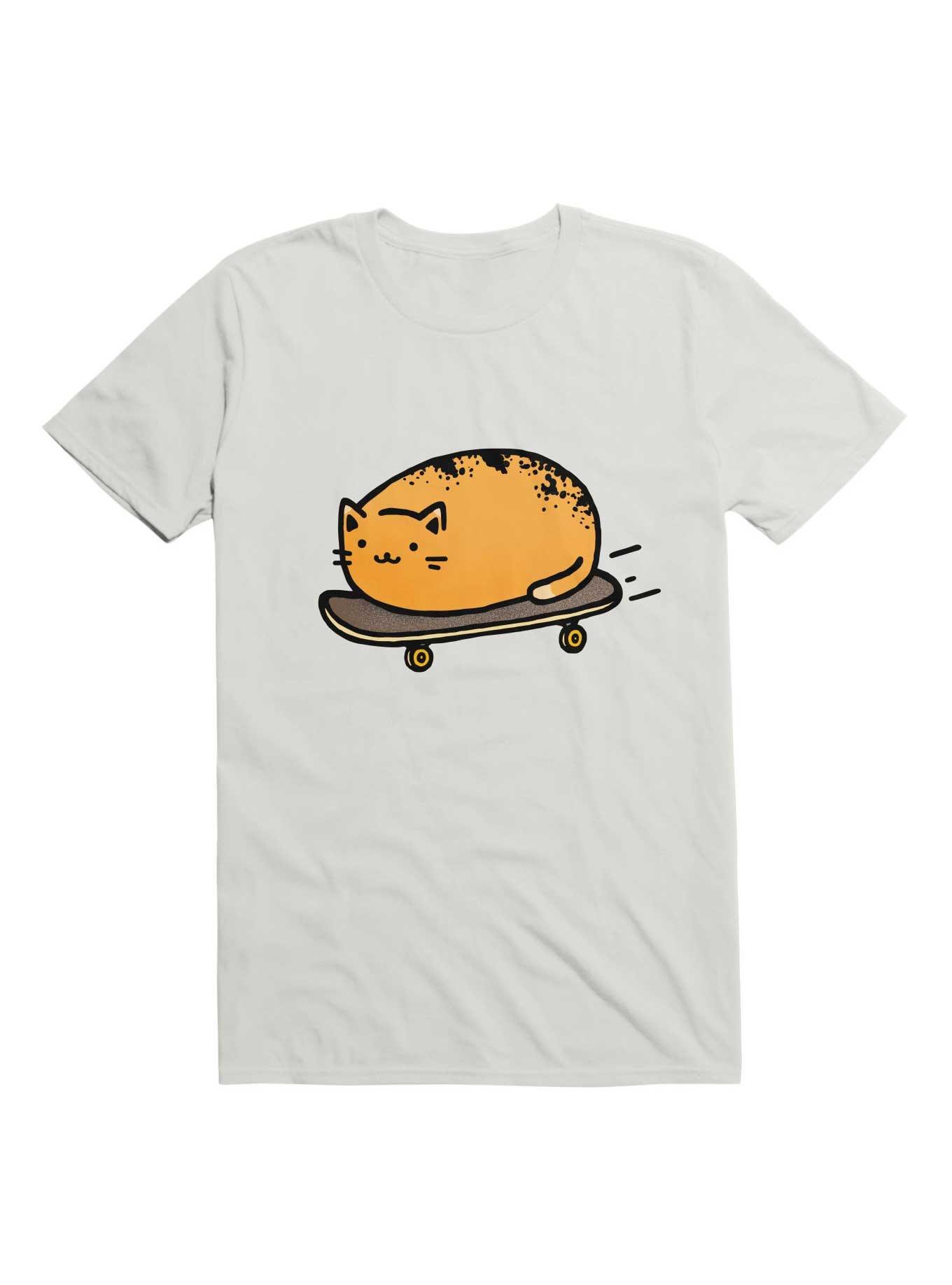 Kawaii Skateboarding Kitty Loaf T-Shirt, , hi-res