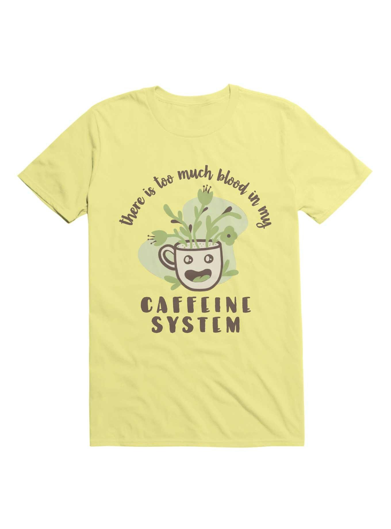 Kawaii There Is Too Much Blood In My Caffeine System T-Shirt, CORN SILK, hi-res