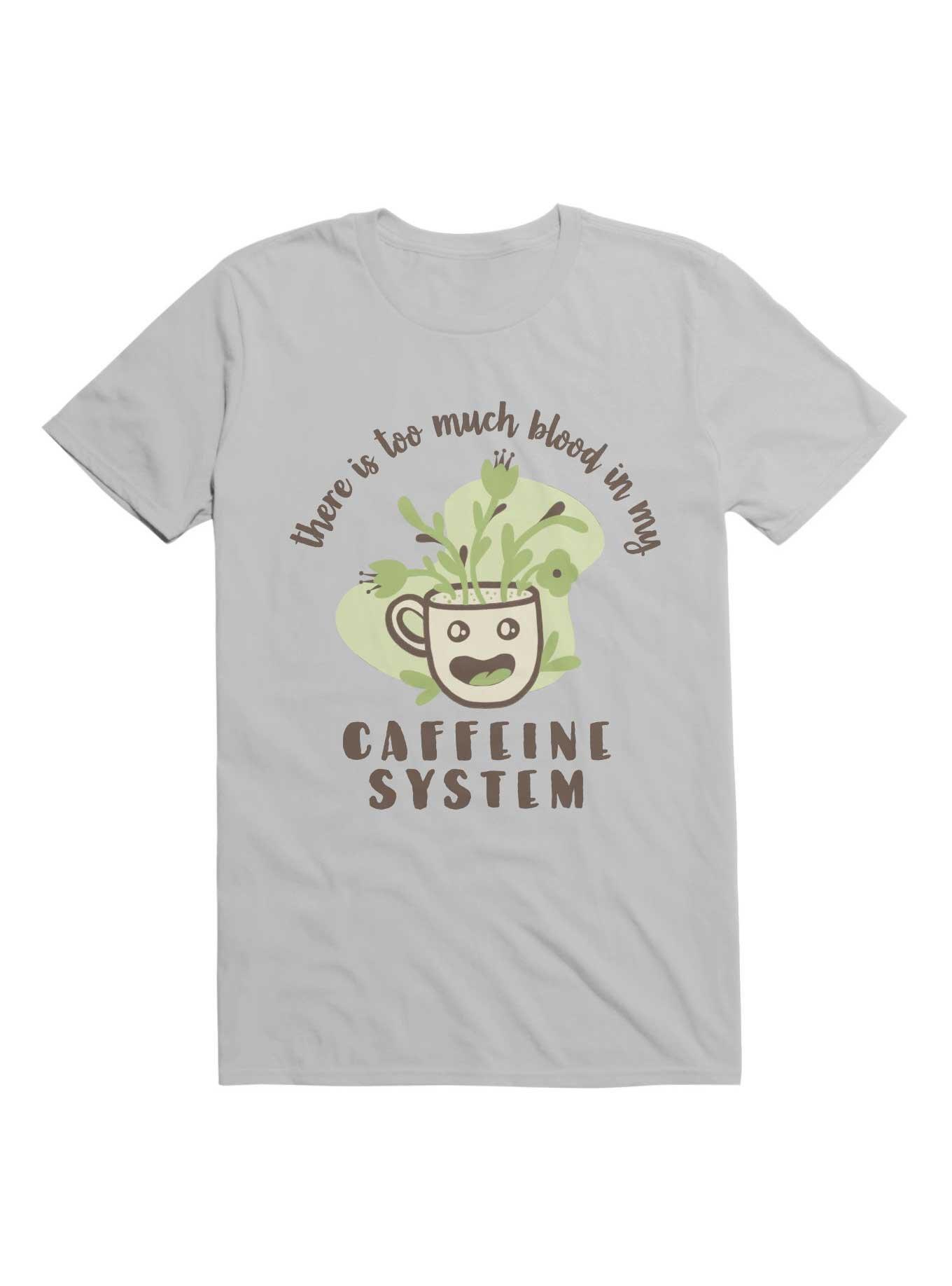 Kawaii There Is Too Much Blood In My Caffeine System T-Shirt, ICE GREY, hi-res