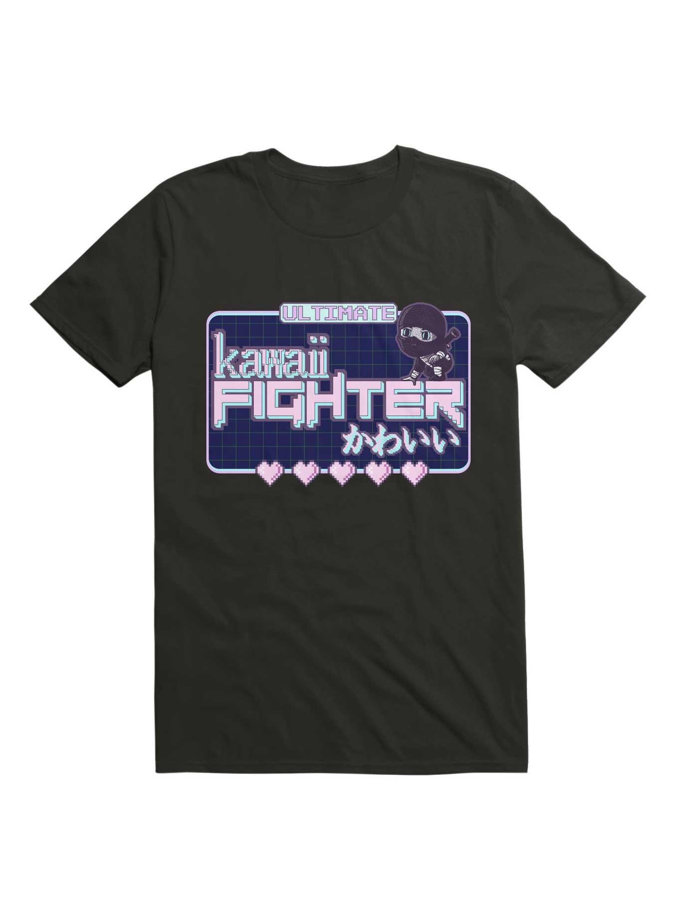 Kawaii Ultimate Fighter Retro Video Game Box Art T-Shirt