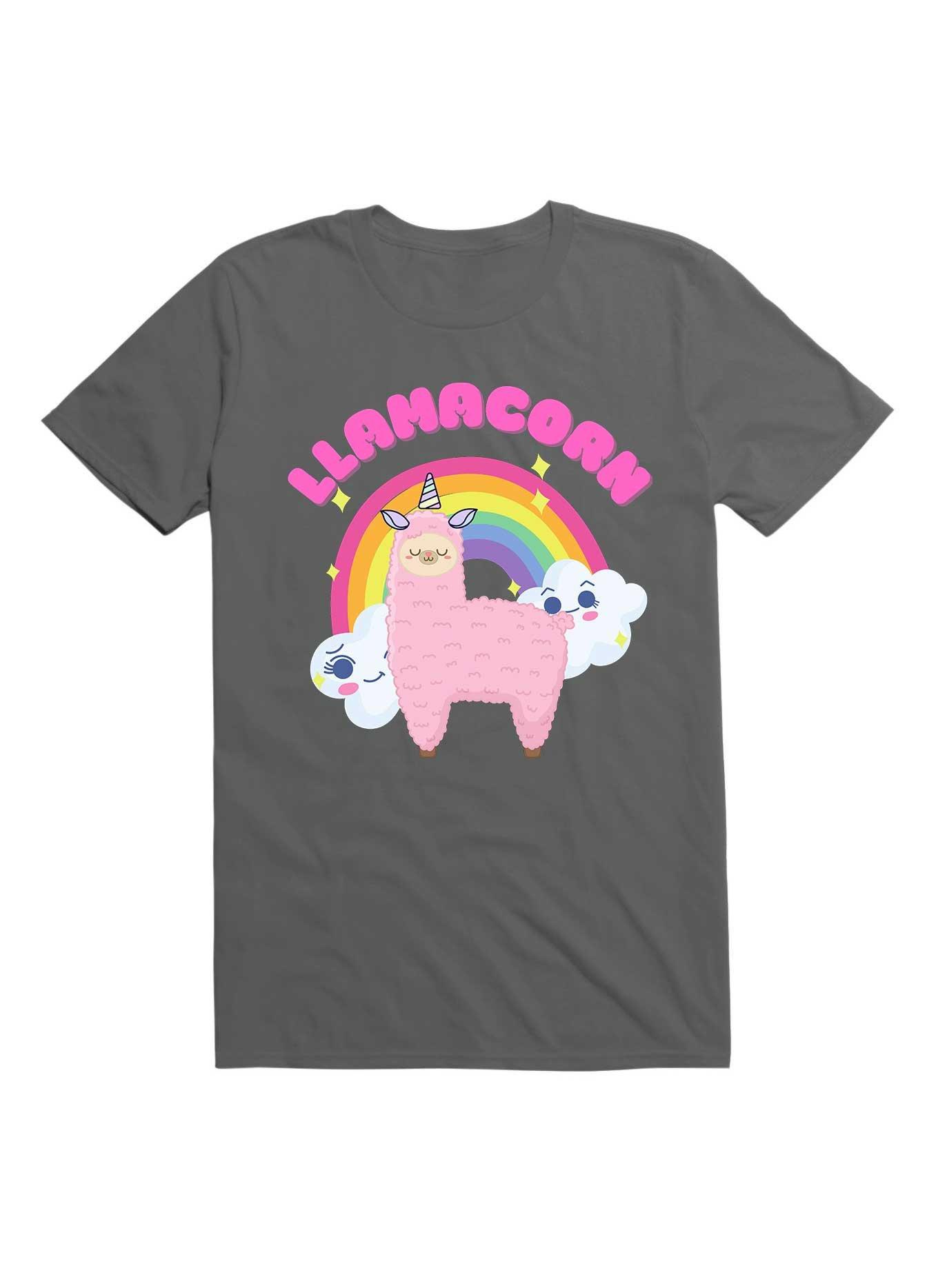 Kawaii Llamacorn T-Shirt, CHARCOAL, hi-res